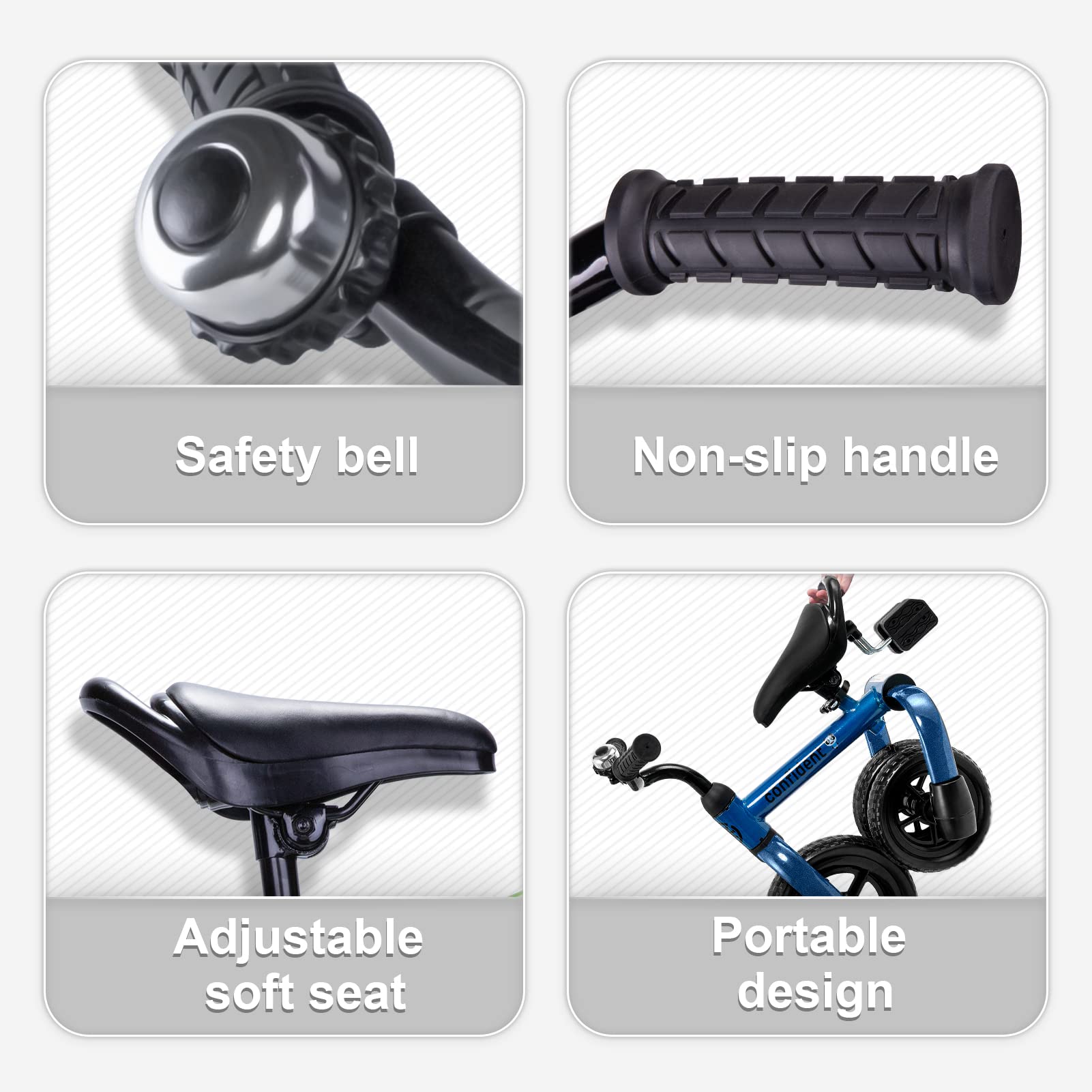 Foto 6 pulgar | Triciclo Ygjt 3 en 1 Plegable Azul para Niños - Venta Internacional