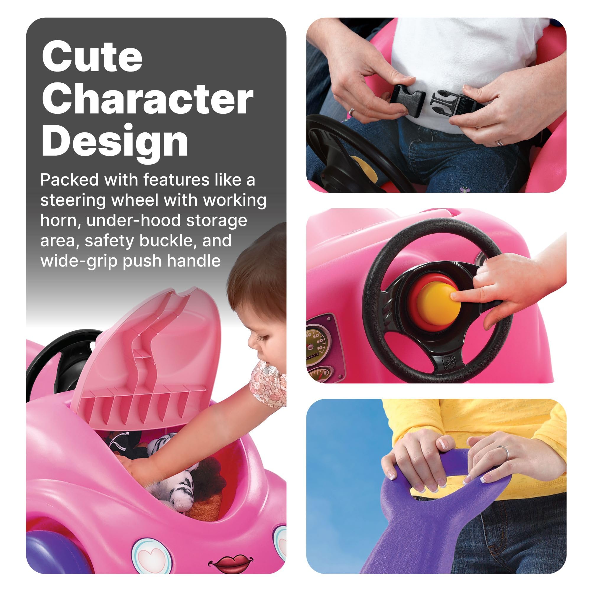 Foto 4 pulgar | Carrito Push Car Step2 Push Around Para Niños De 18 A 36 Meses, Color Rosa - Venta Internacional.