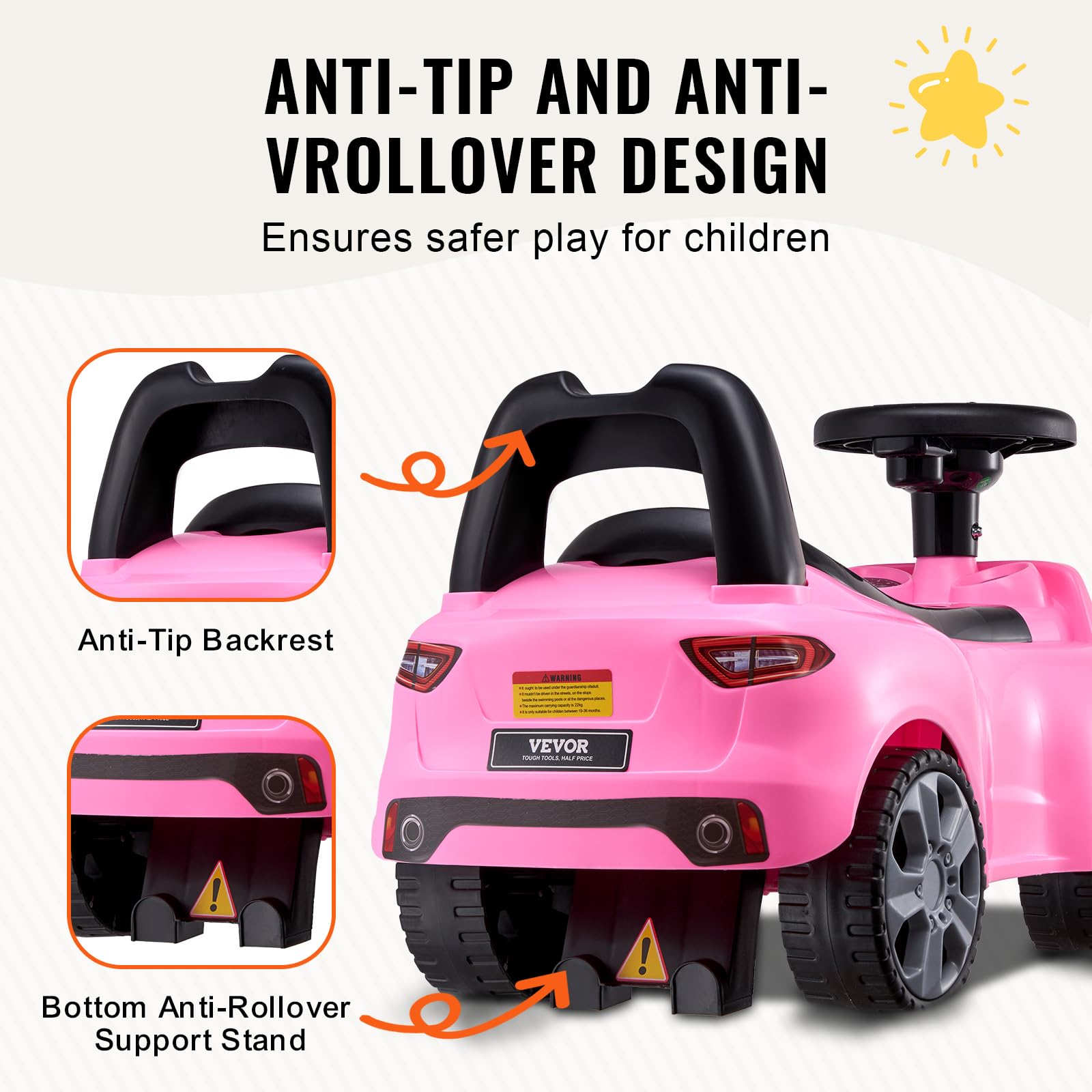 Foto 7 pulgar | Ride On Push Car Vevor Ride Racer Para Niños Pequeños Mayores De 19 Meses - Venta Internacional.