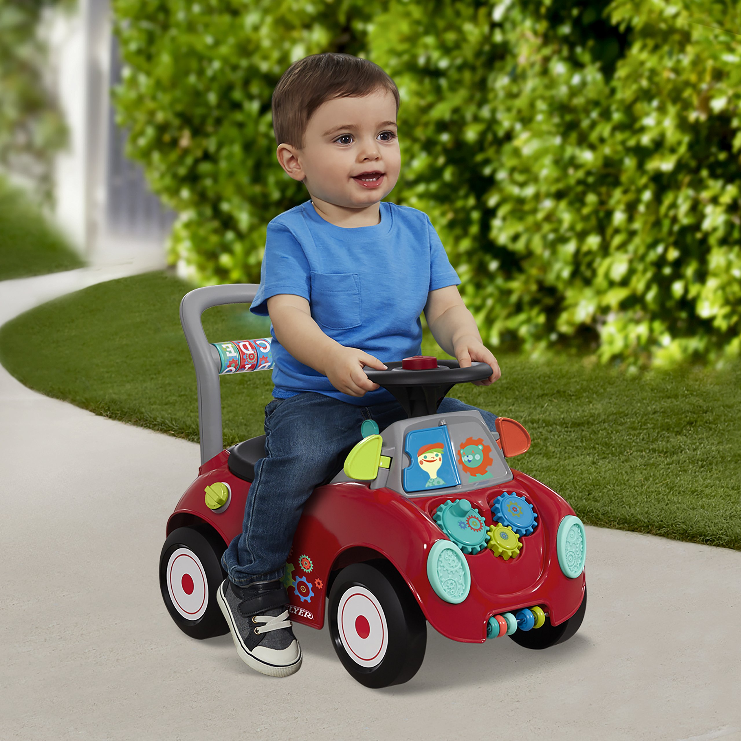 Foto 4 | Carrito Para Radio Ride On Toy, Ocupado, Para Sentarse De Pie Entre 1 Y 3 Años, Rojo - Venta Internacional.