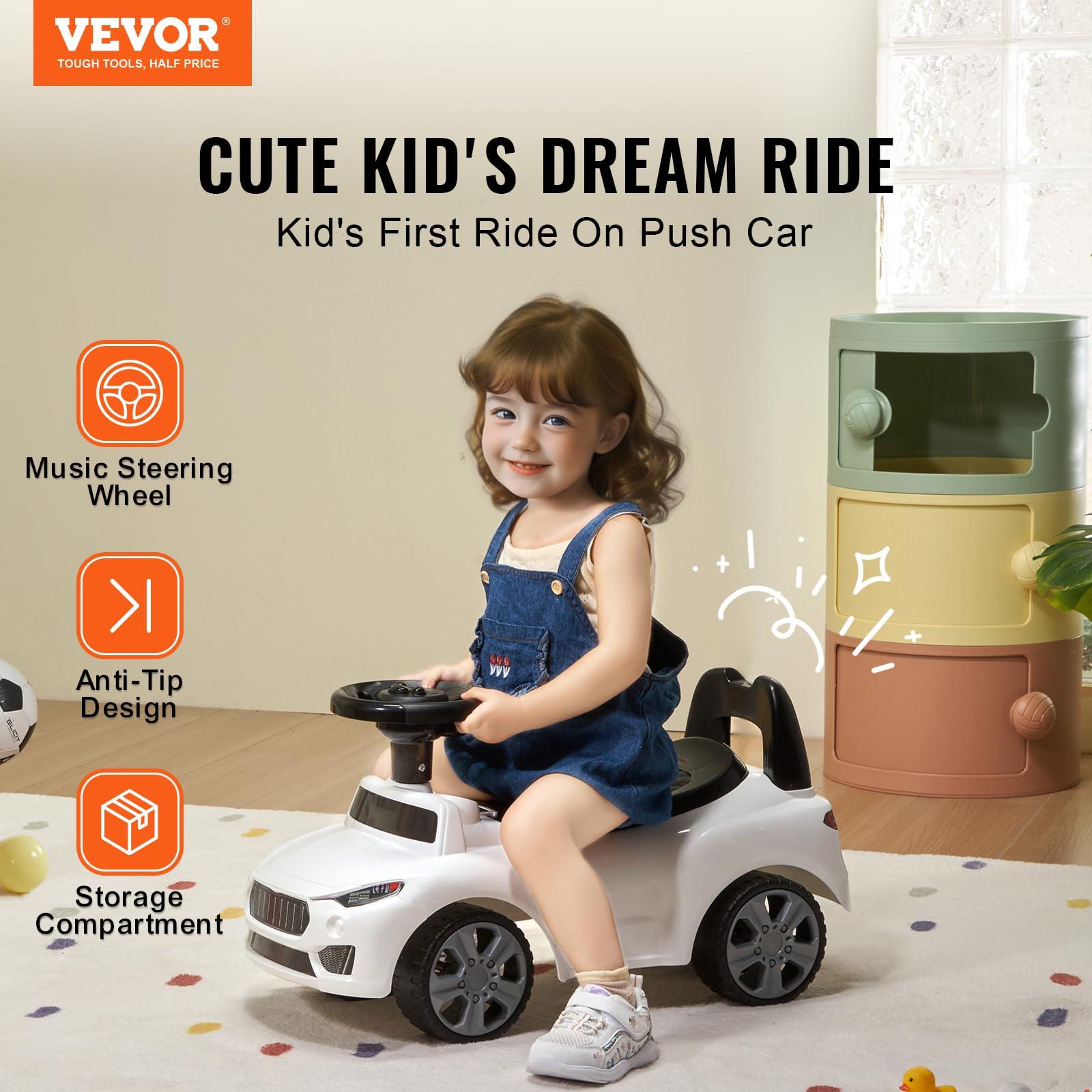 Foto 3 pulgar | Ride On Push Car Vevor Ride Racer Para Niños Pequeños Mayores De 19 Meses - Venta Internacional.