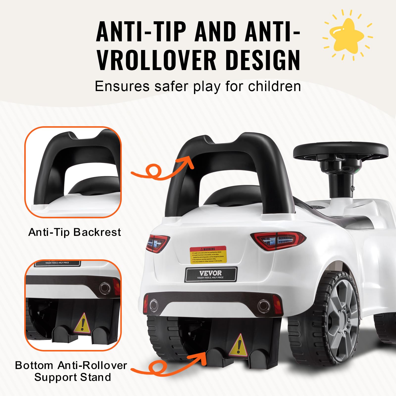Foto 6 | Ride On Push Car Vevor Ride Racer Para Niños Pequeños Mayores De 19 Meses - Venta Internacional.