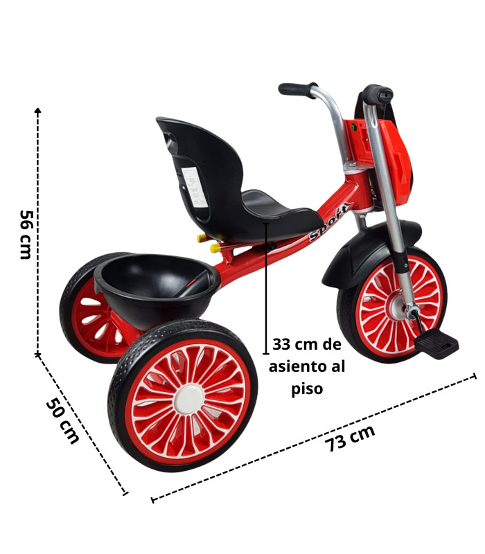 Foto 4 pulgar | Triciclo para Niños Rojo Diseño Mazinger con Luz y Sonido
