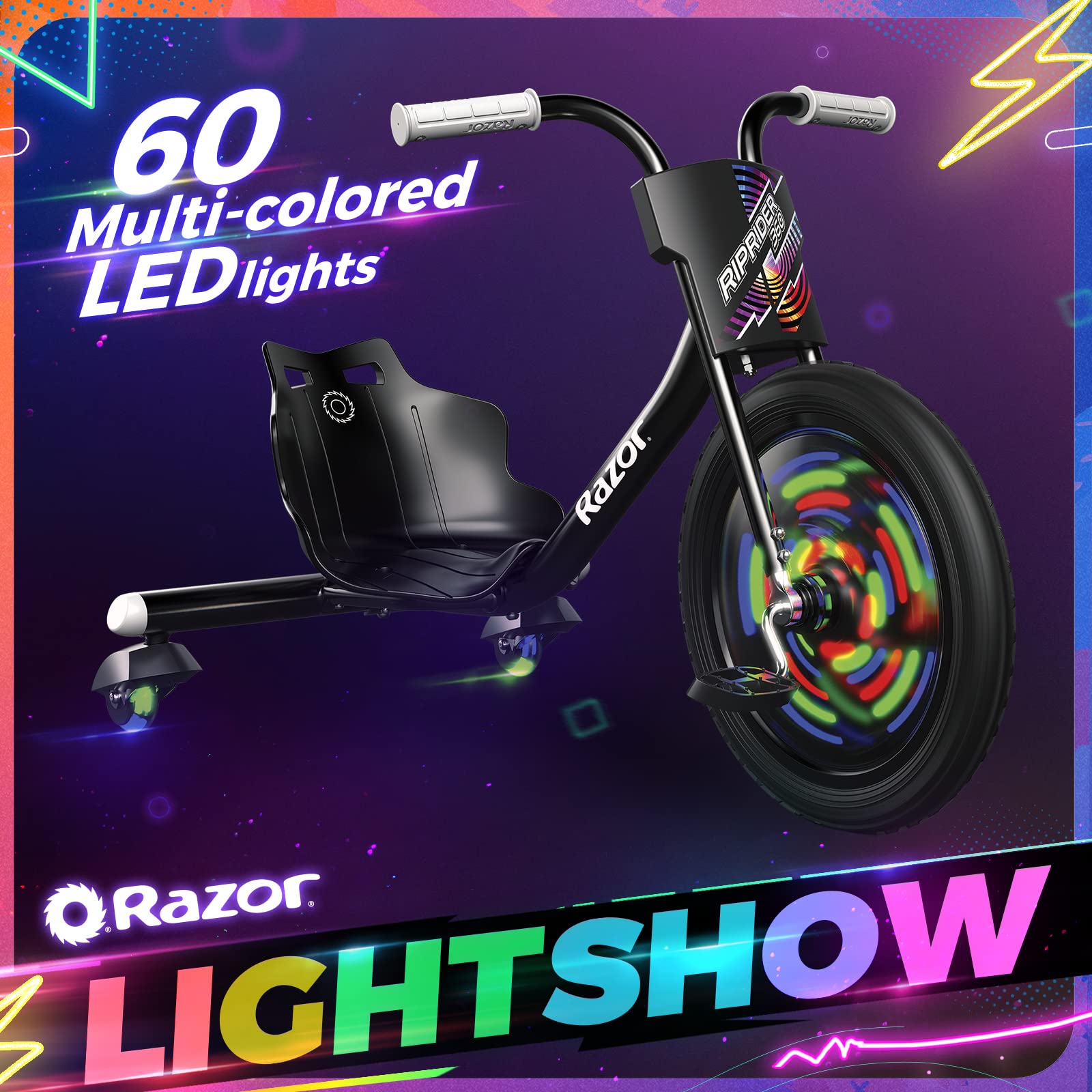 Foto 3 pulgar | Trike Razor Riprider 360 Lightshow Con Ruedas Traseras Para Niños De 5 Años O Más - Venta Internacional.