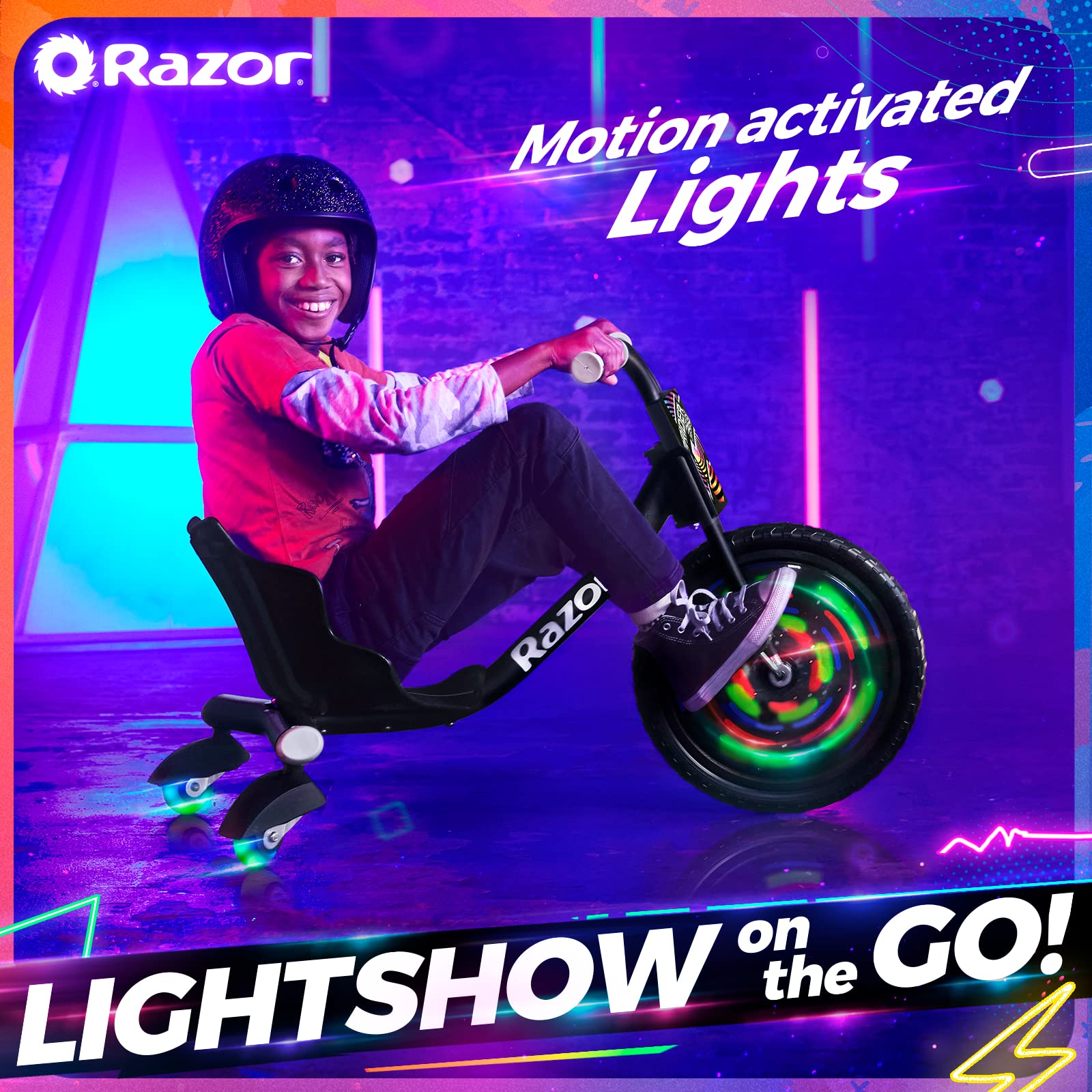 Foto 4 pulgar | Trike Razor Riprider 360 Lightshow Con Ruedas Traseras Para Niños De 5 Años O Más - Venta Internacional.