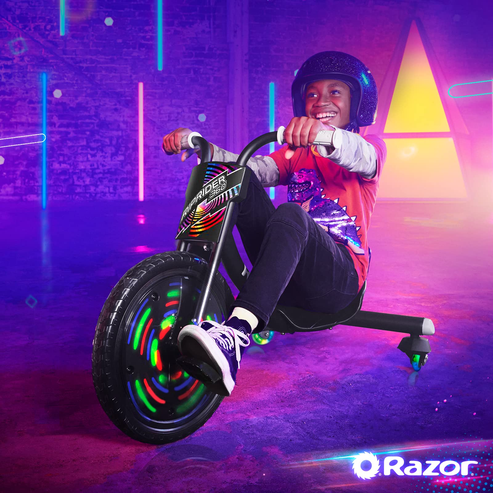 Foto 7 pulgar | Trike Razor Riprider 360 Lightshow Con Ruedas Traseras Para Niños De 5 Años O Más - Venta Internacional.