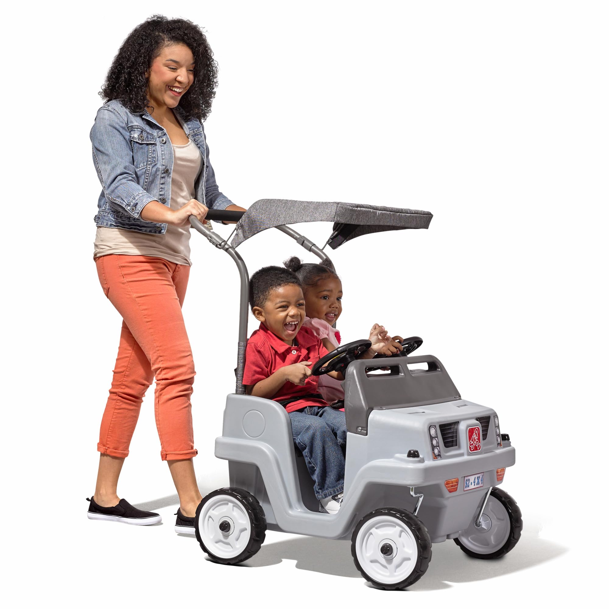 Suv Push Car Step2 Side-by-side Push Around Para Niños, Color Gris - Venta Internacional.