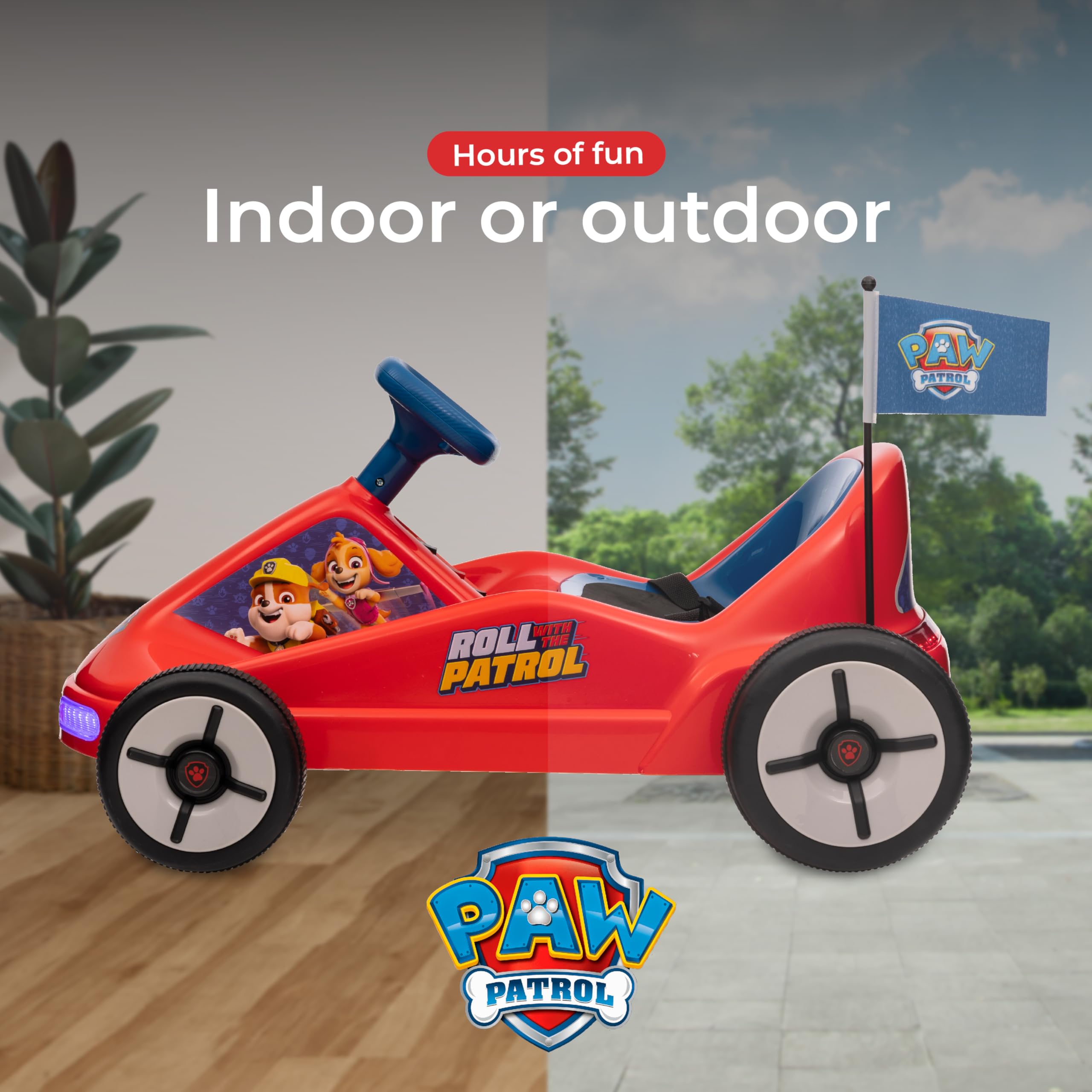 Foto 6 pulgar | Go Kart Eléctrico Voyager Paw Patrol Chase 6v Para Niños - Venta Internacional.