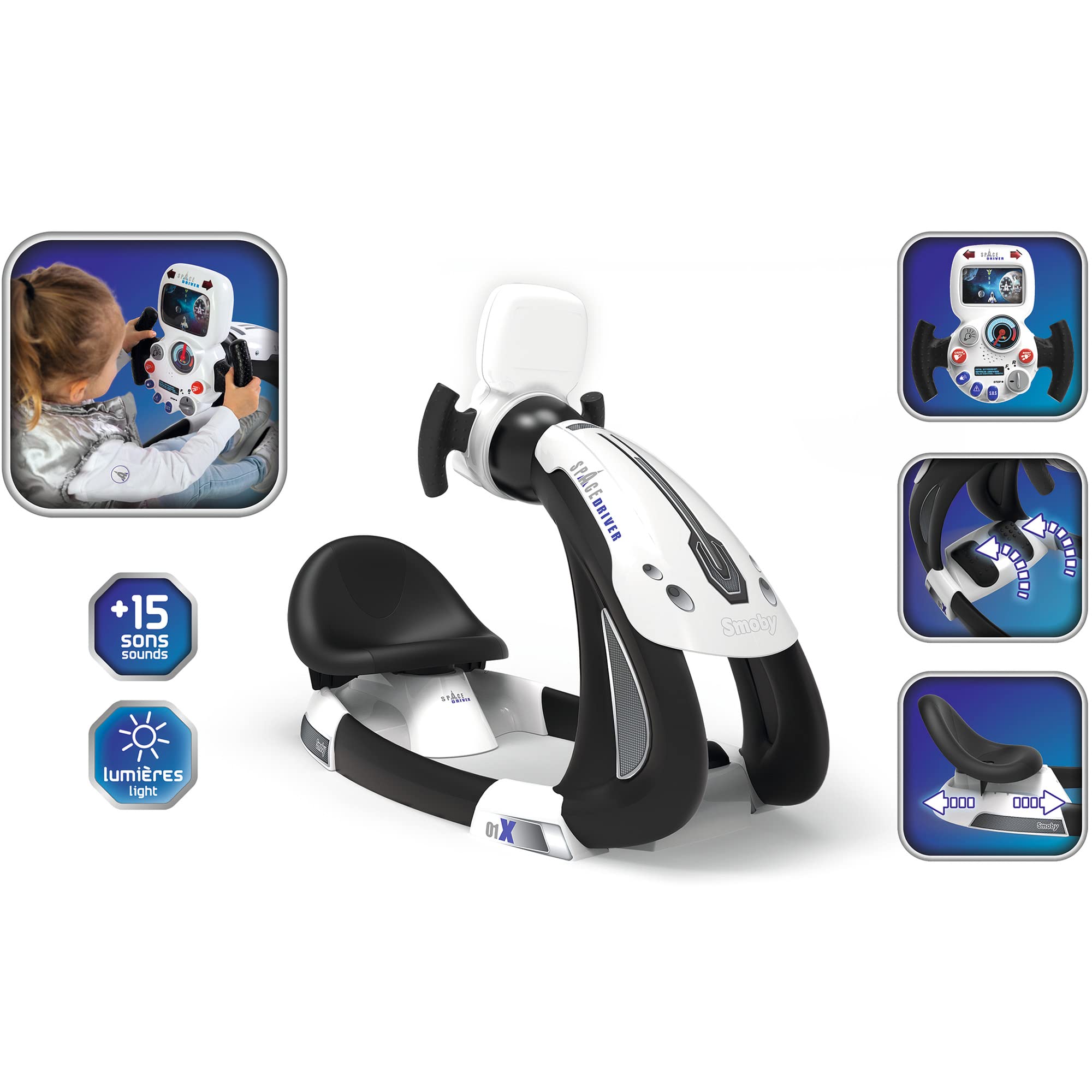 Foto 5 pulgar | Simulador De Nave Espacial Smoby Space Drive Black Kids 3+ - Venta Internacional.
