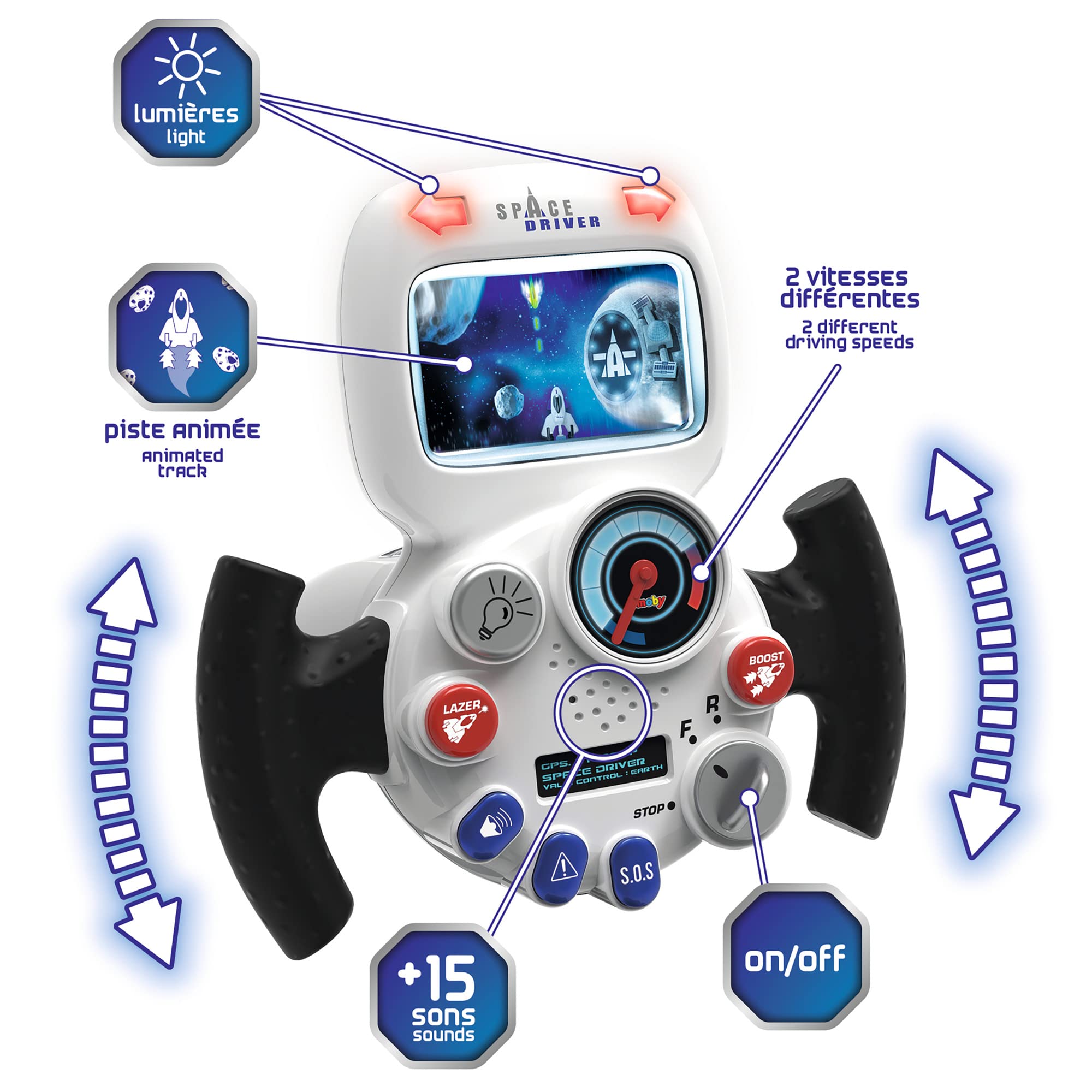 Foto 7 pulgar | Simulador De Nave Espacial Smoby Space Drive Black Kids 3+ - Venta Internacional.