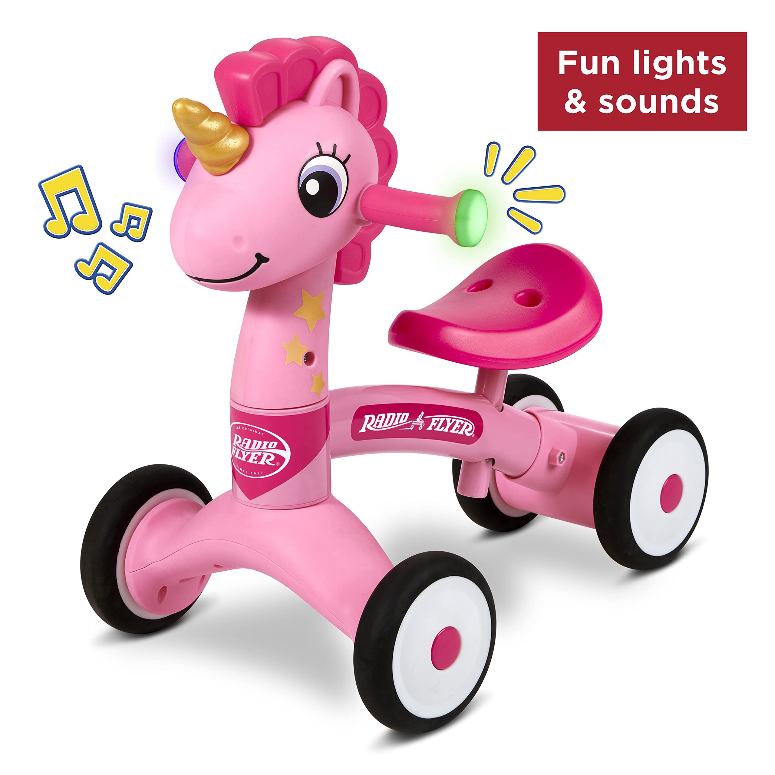 Foto 3 pulgar | Montable de Unicornio Radio Flyer Rosa-Venta Internacional