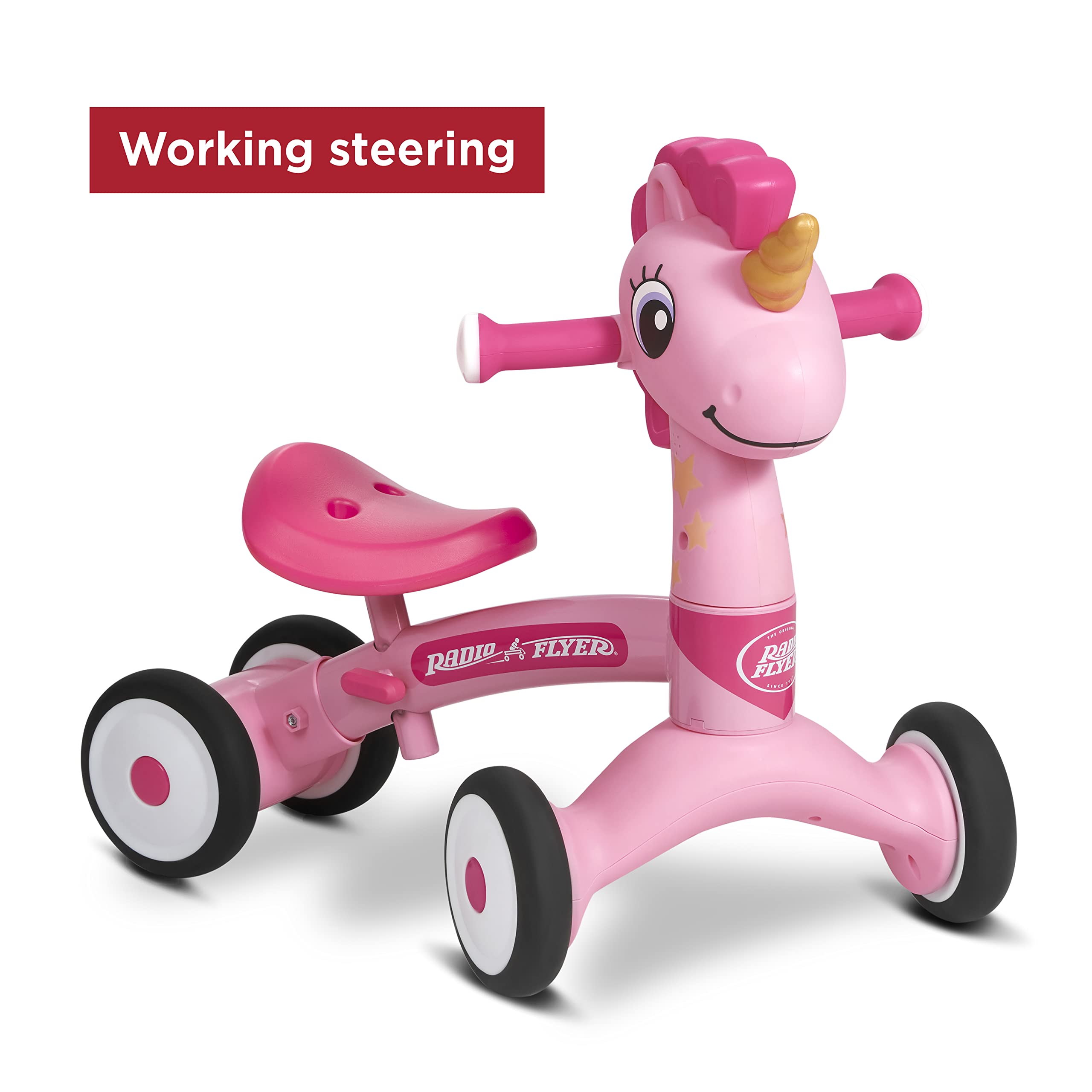 Foto 7 pulgar | Montable de Unicornio Radio Flyer Rosa-Venta Internacional