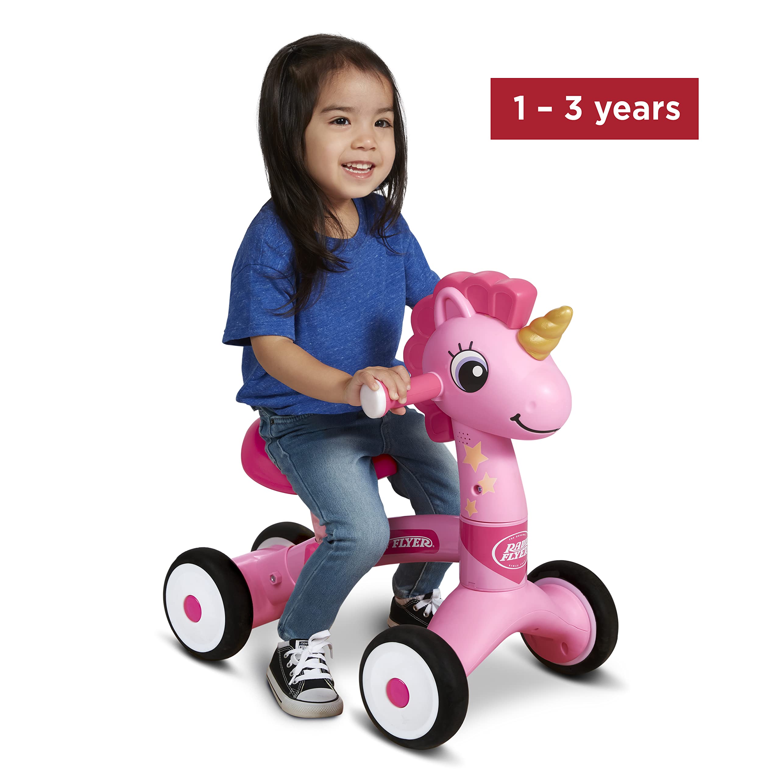 Foto 8 pulgar | Montable de Unicornio Radio Flyer Rosa-Venta Internacional