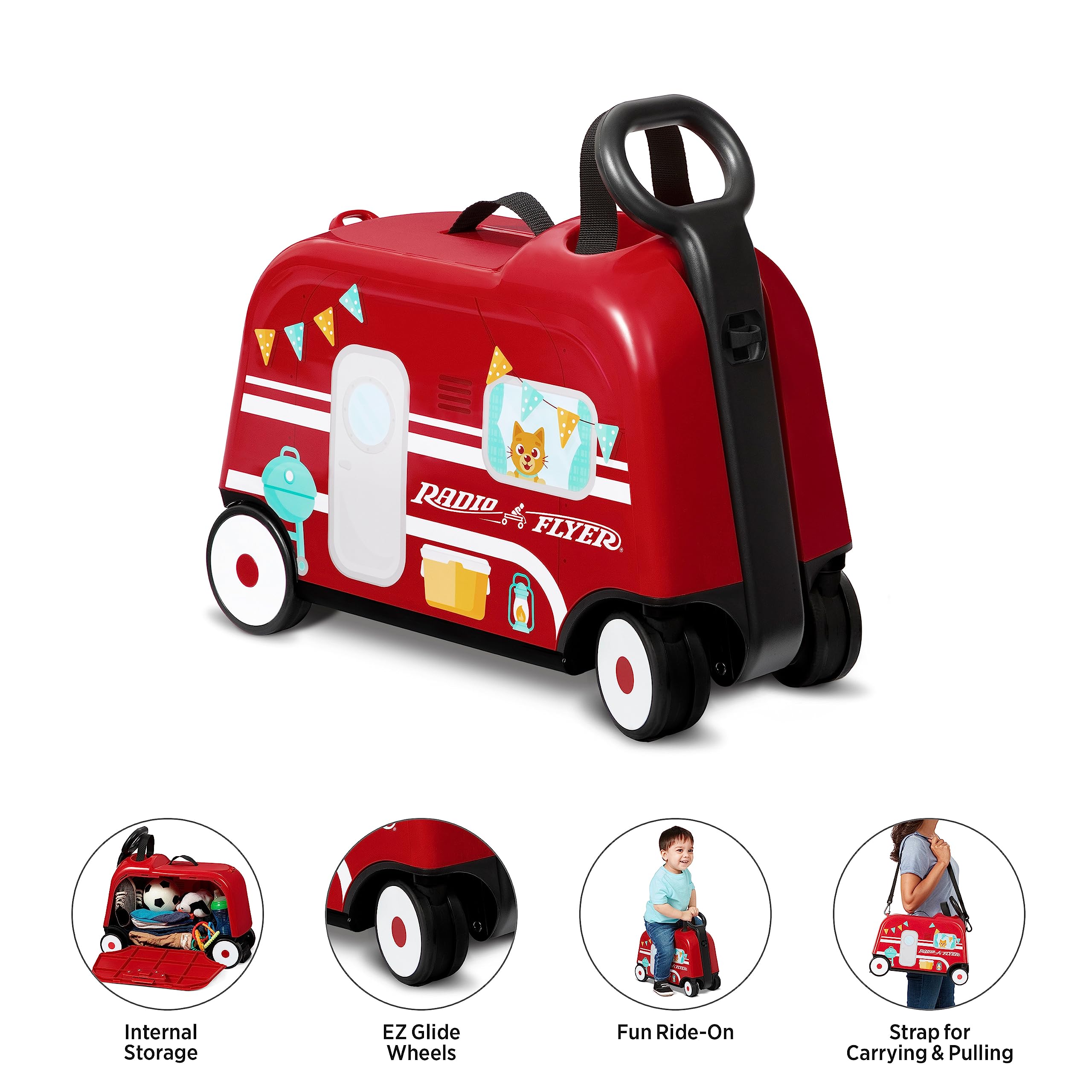 Foto 4 pulgar | Caravana Happy Traveler 3 En 1 Ride On Toy Radio Flyer - Venta Internacional.