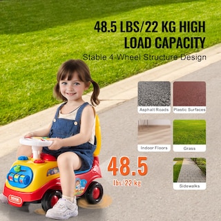 Foto 3 | Montable de Empujar Vevor Rojo Infantil-Venta Internacional