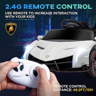 Foto 4 | Coche Eléctrico Aosom Lamborghini Veneno Para Niños De 3 A 6 Años Con Bluetooth - Venta Internacional.