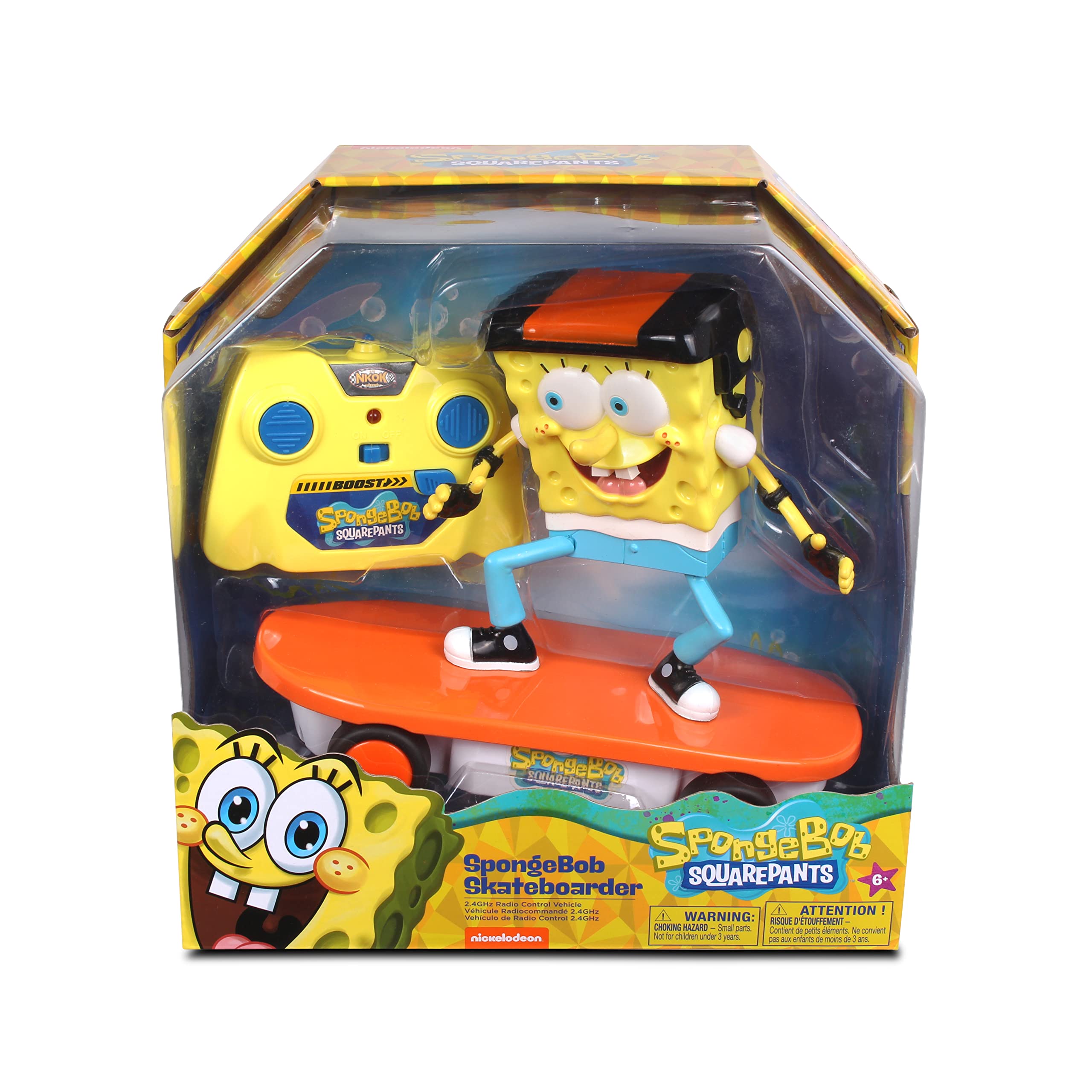 Foto 3 pulgar | Patineta R/c Vehicle Nkok Spongebob De 2,4 Ghz Con Turbo Boost - Venta Internacional.