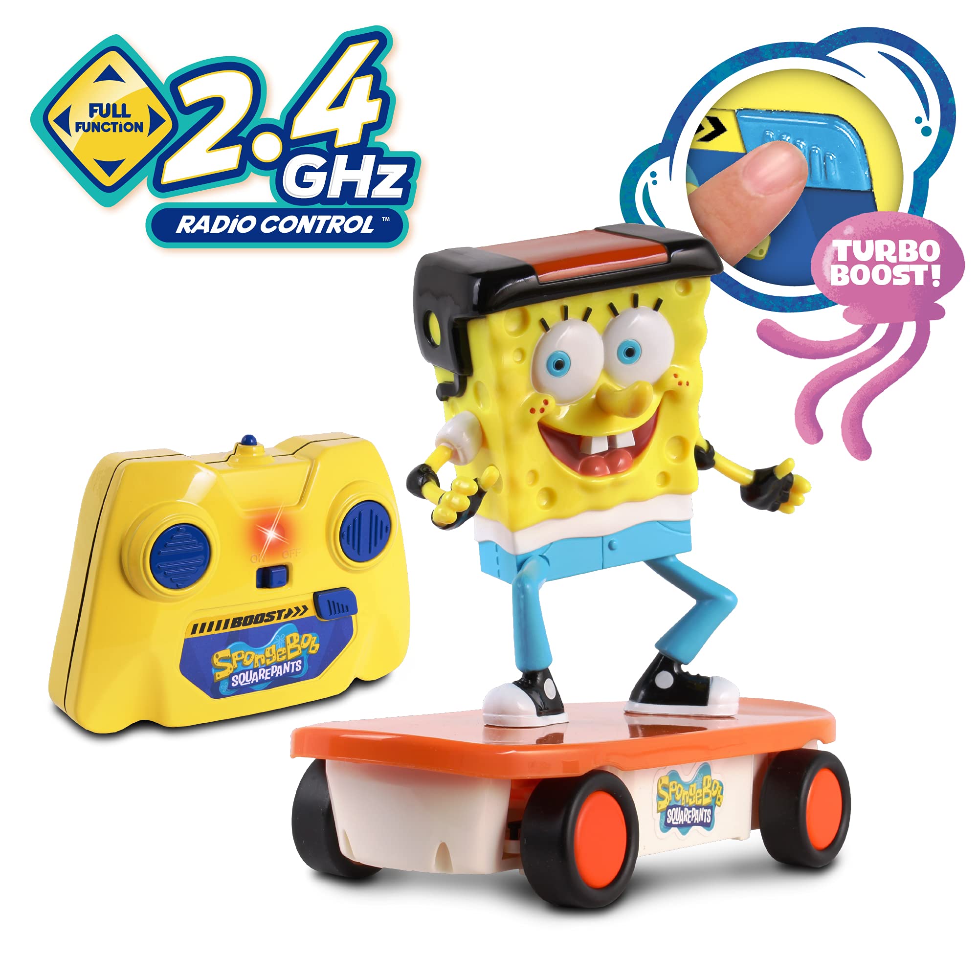 Foto 3 | Patineta R/c Vehicle Nkok Spongebob De 2,4 Ghz Con Turbo Boost - Venta Internacional.