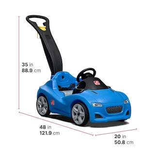 Foto 6 | Push Car Step2 Whisper Ride Cruiser Para Niños De 18 A 48 Meses, Azul - Venta Internacional.