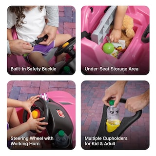 Foto 4 | Push Car Step2 Whisper Ride Cruiser Para Niños De 18 A 48 Meses, Rosa - Venta Internacional.