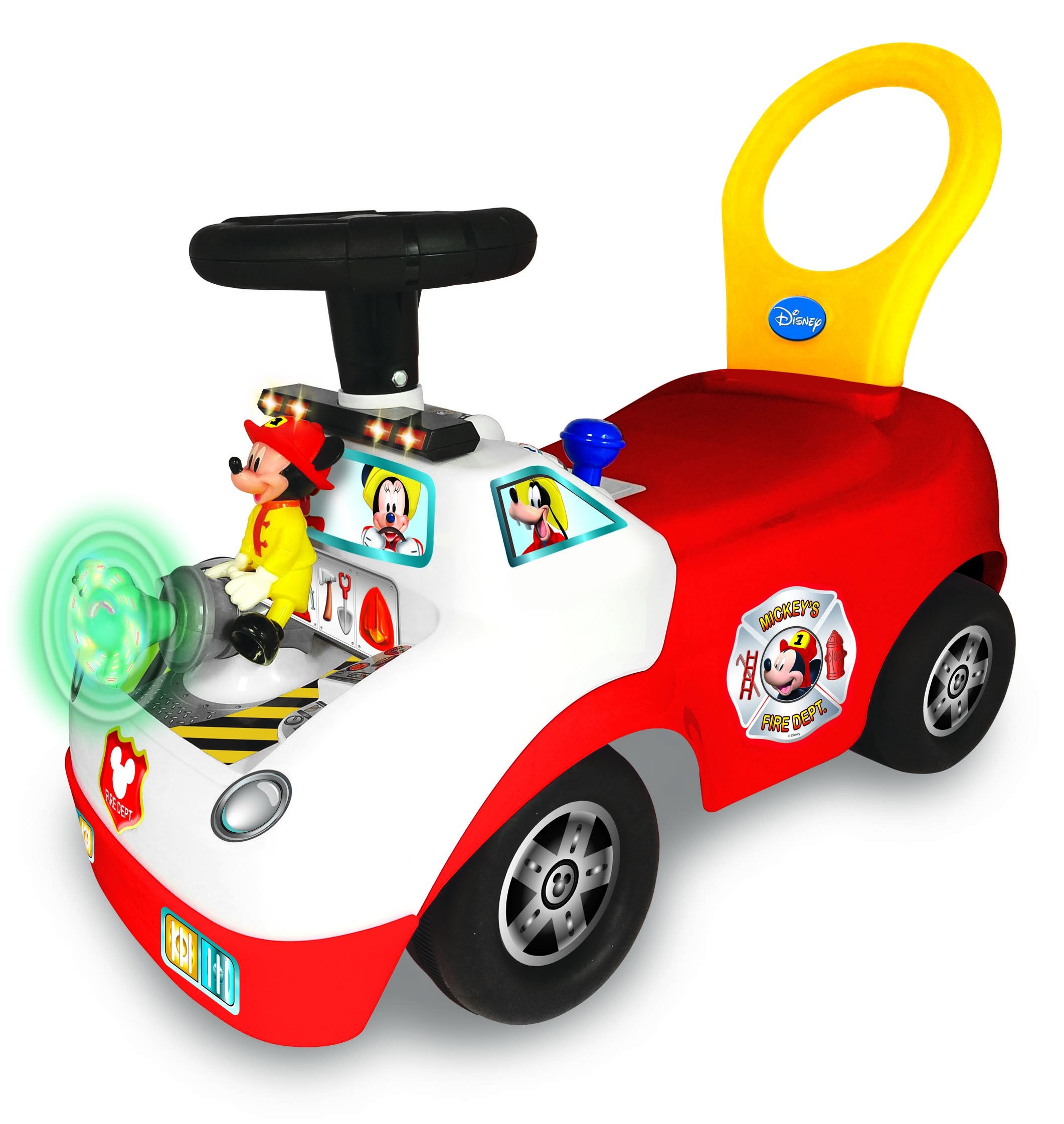 Camión De Bomberos Ride-on Kiddieland Disney Mickey Activity De 12 A 36 M - Venta Internacional.