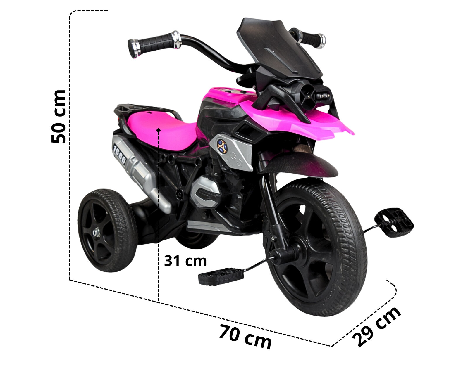 Foto 4 | Triciclo de Moto con Luz y Sonido Rosa