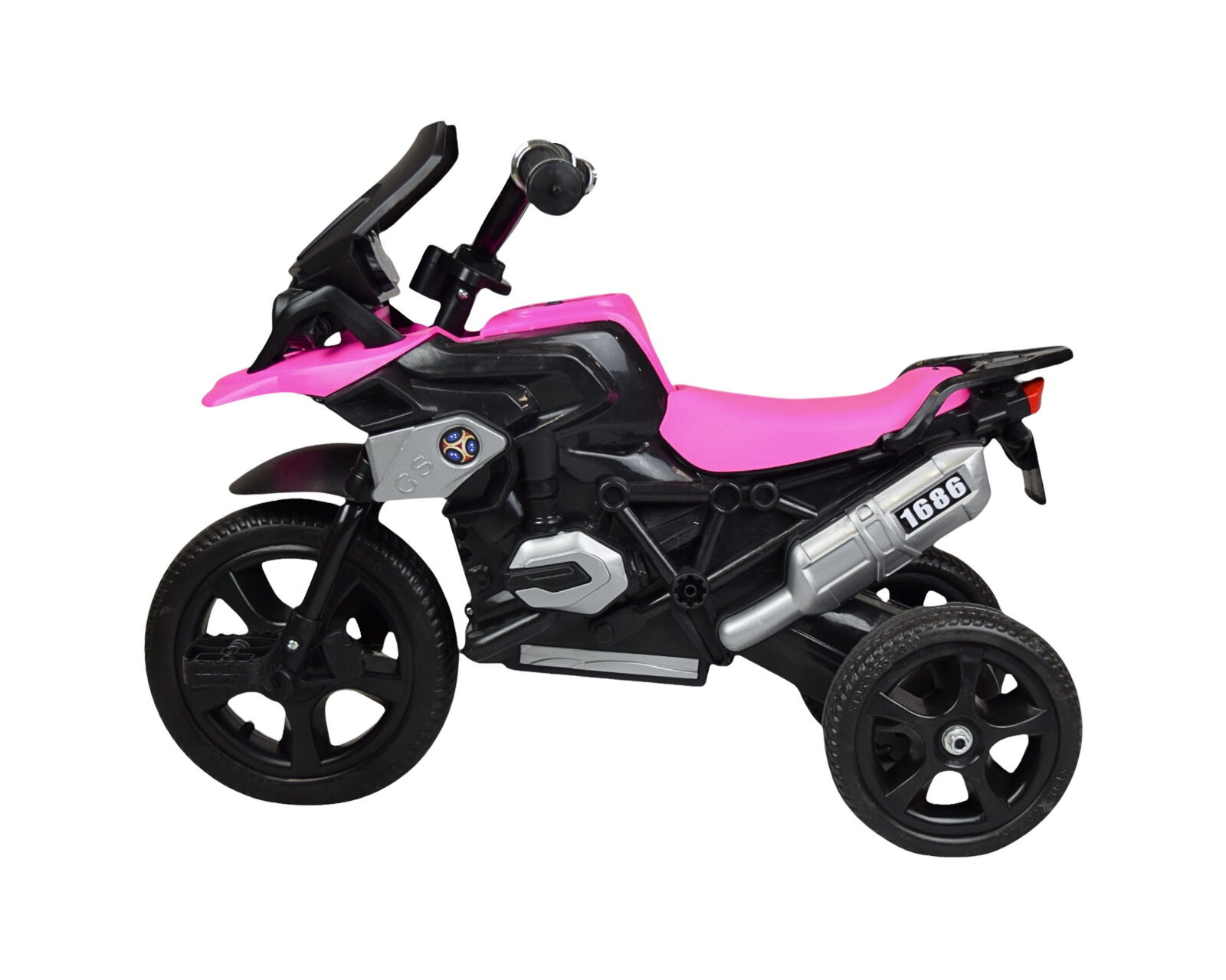 Foto 6 pulgar | Triciclo de Moto con Luz y Sonido Rosa