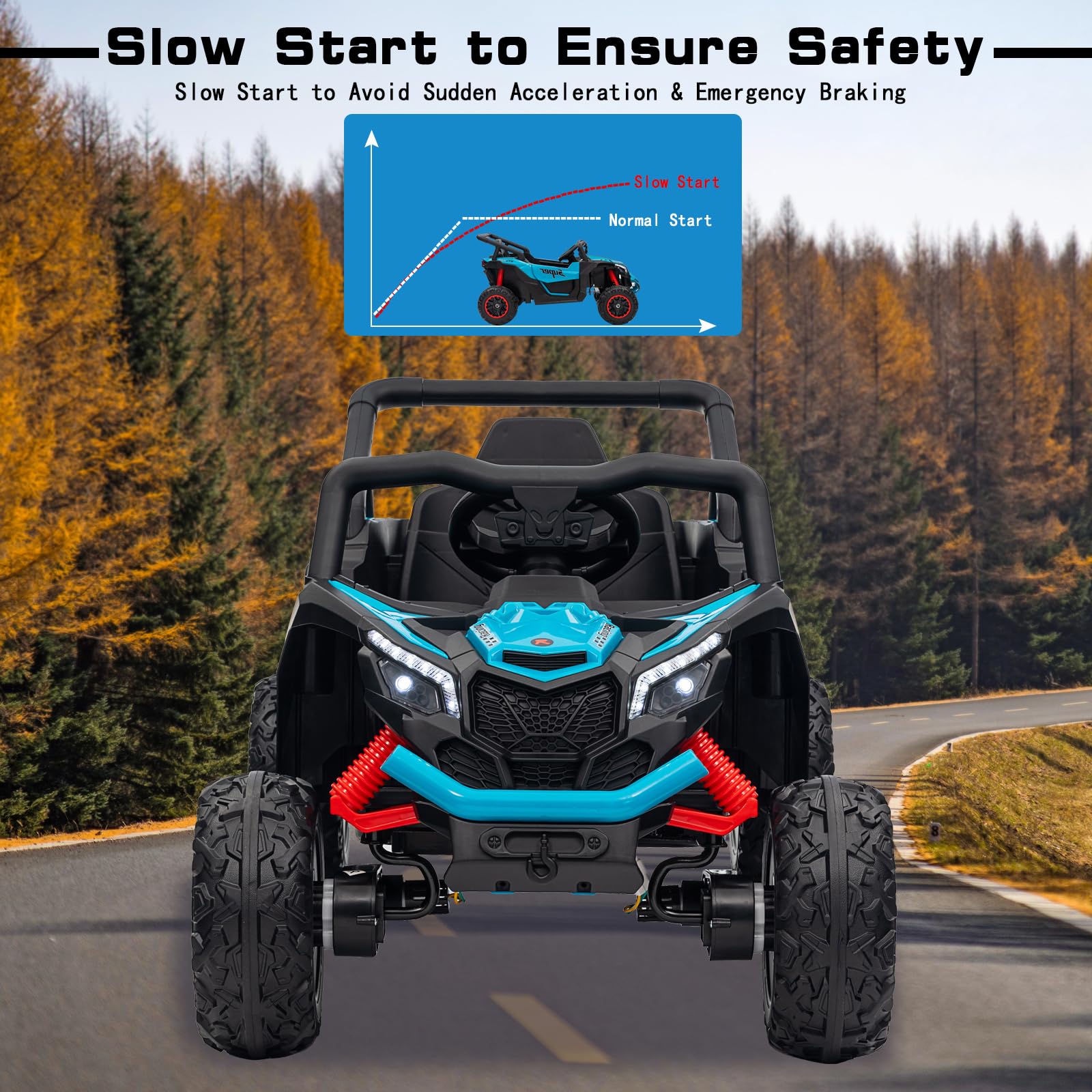 Foto 5 pulgar | Ride On Car Finito 4wd 24 V Para Niños Con Mando A Distancia, Color Azul - Venta Internacional.