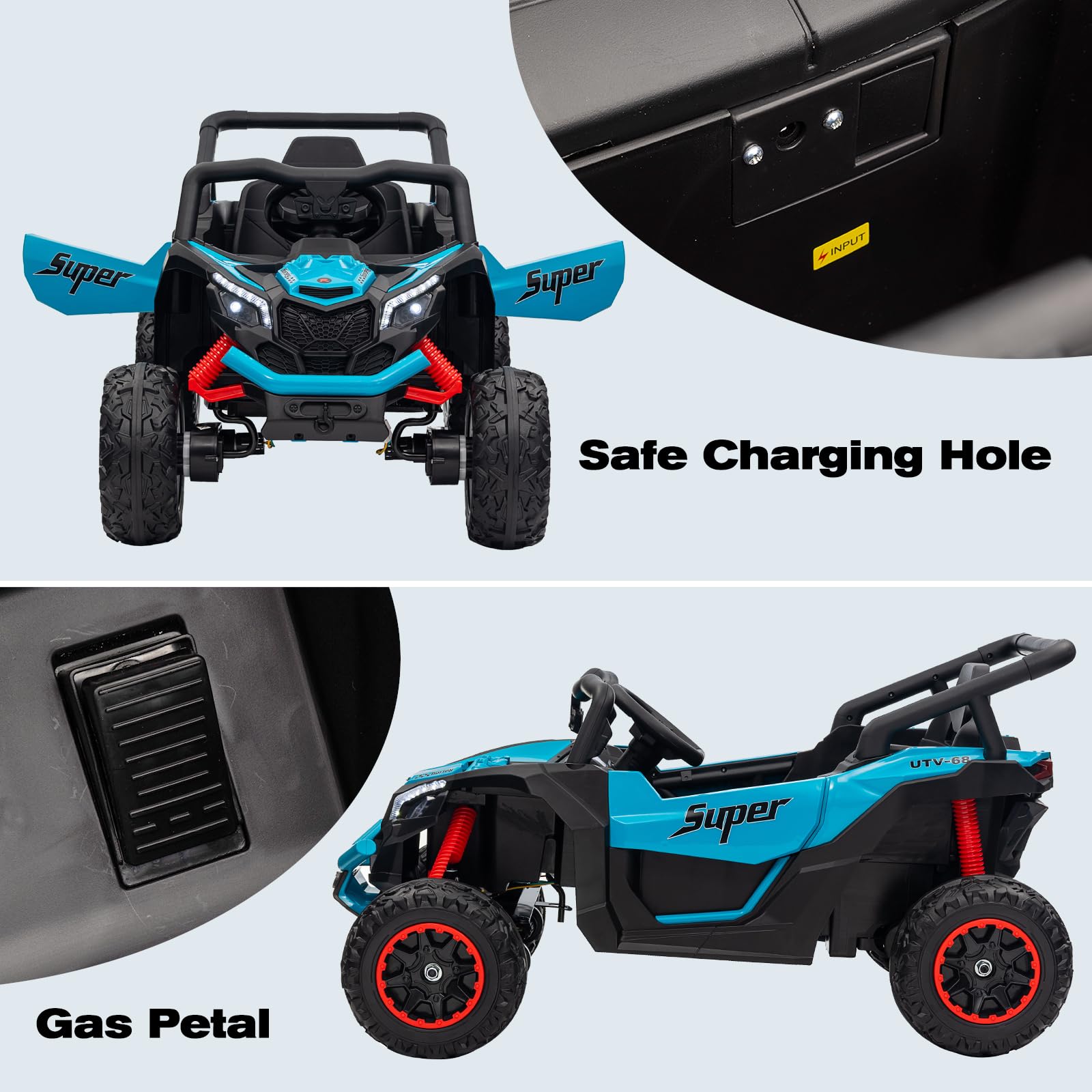 Foto 5 | Ride On Car Finito 4wd 24 V Para Niños Con Mando A Distancia, Color Azul - Venta Internacional.