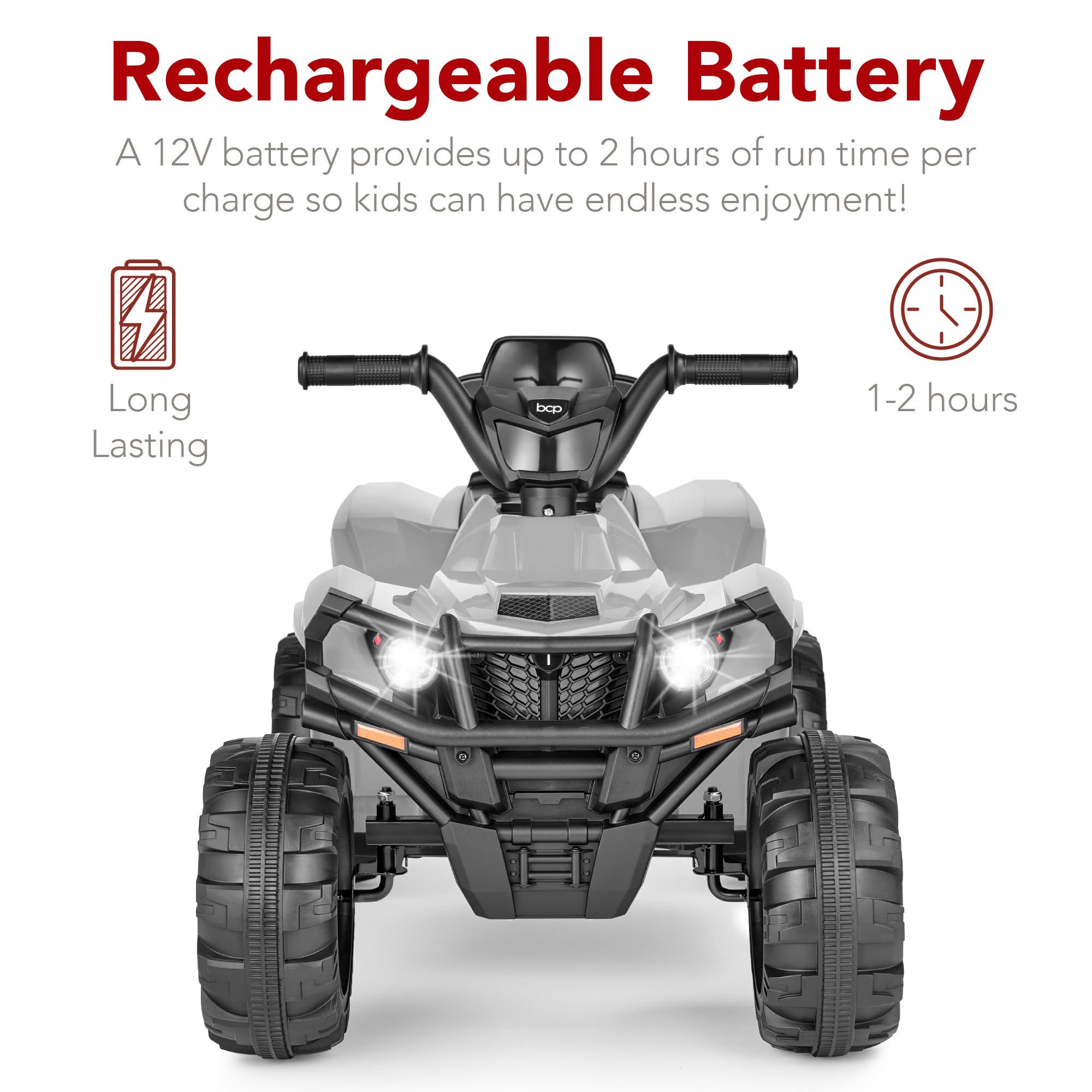 Foto 6 pulgar | Atv Eléctrico Best Choice Products 12 V Para Niños De 3 A 6 Años, Gris - Venta Internacional.
