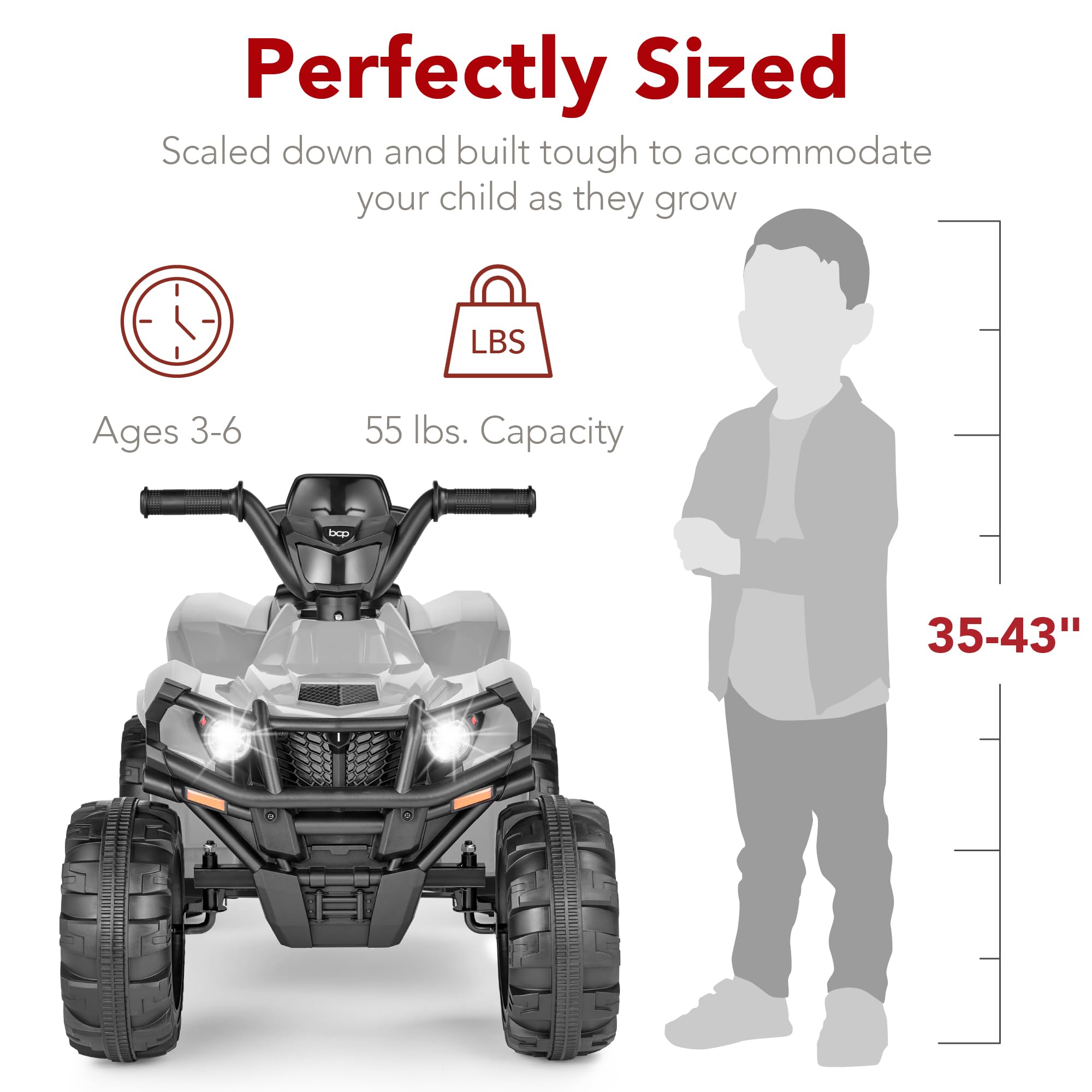 Foto 7 pulgar | Atv Eléctrico Best Choice Products 12 V Para Niños De 3 A 6 Años, Gris - Venta Internacional.