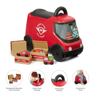Foto 2 | Furgoneta De Reparto Ride On Toy Radio Flyer Para Niños De Más De 2 Años, Roja - Venta Internacional.