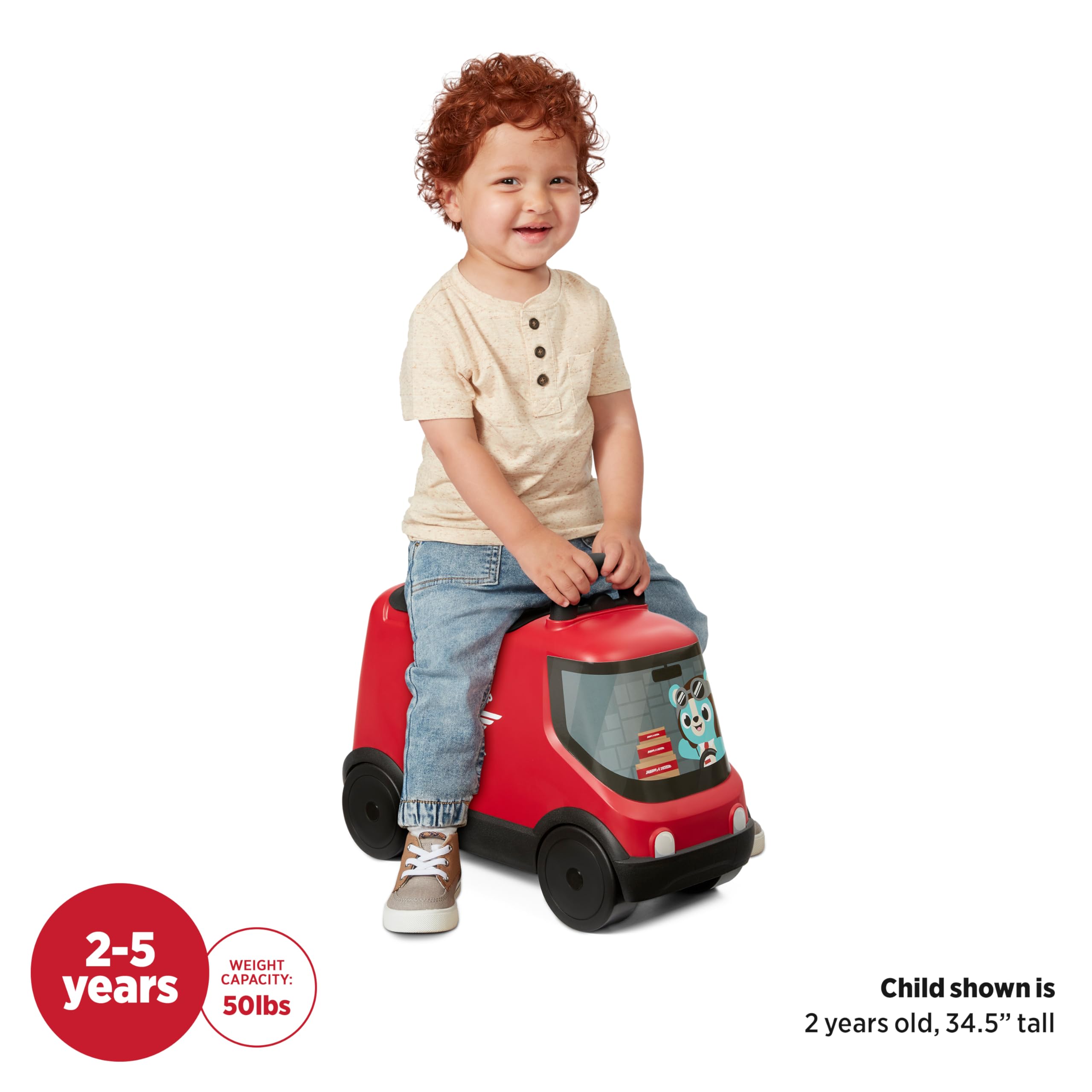 Foto 4 pulgar | Furgoneta De Reparto Ride On Toy Radio Flyer Para Niños De Más De 2 Años, Roja - Venta Internacional.