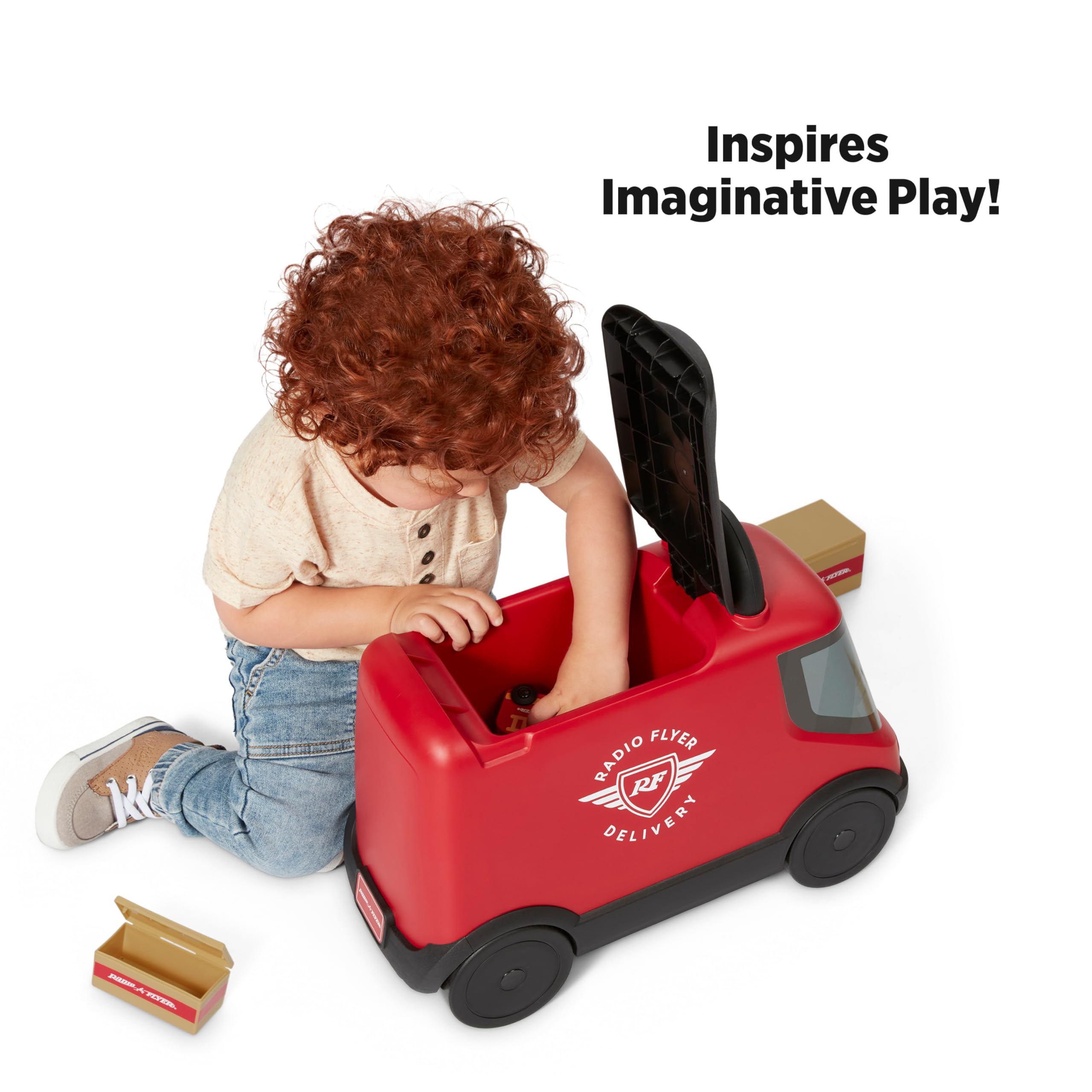 Foto 5 | Furgoneta De Reparto Ride On Toy Radio Flyer Para Niños De Más De 2 Años, Roja - Venta Internacional.