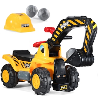 Foto 1 | Tractores De Juguete Ride On Excavator Con Música Para Niños Con Casco - Venta Internacional.