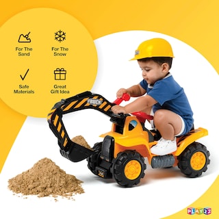 Foto 2 | Tractores De Juguete Ride On Excavator Con Música Para Niños Con Casco - Venta Internacional.