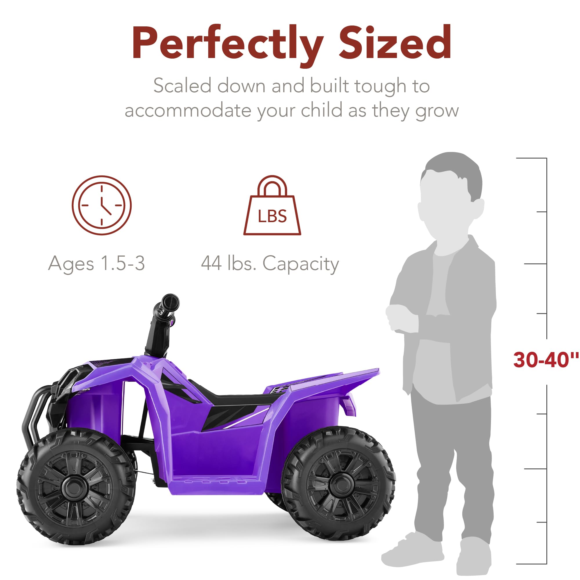 Foto 3 pulgar | Cuatrimoto Ride-on Toy Best Choice Products 6 V 4 Ruedas para Niños - Venta Internacional