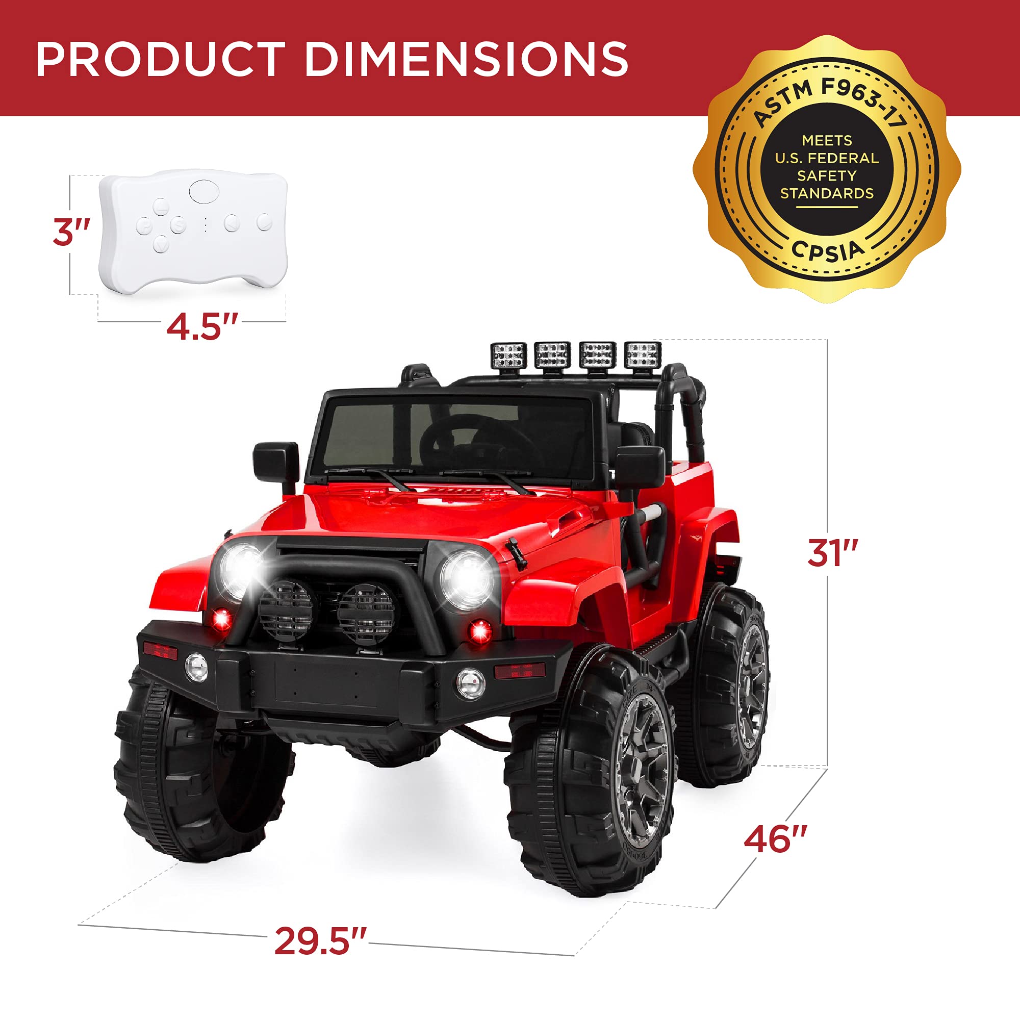 Foto 8 pulgar | Ride On Truck Best Choice Products Kids 12 V Con Mando A Distancia - Venta Internacional.