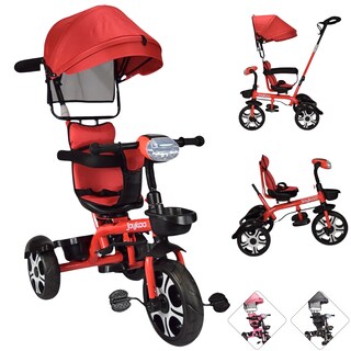 Foto 1 | Triciclo Evolutivo Asiento Giratorio 360 Luz Sonido Rojo