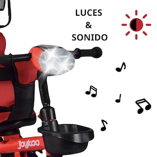 Foto 2 | Triciclo Evolutivo Asiento Giratorio 360 Luz Sonido Rojo