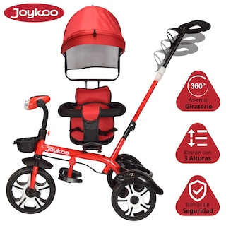 Foto 3 | Triciclo Evolutivo Asiento Giratorio 360 Luz Sonido Rojo