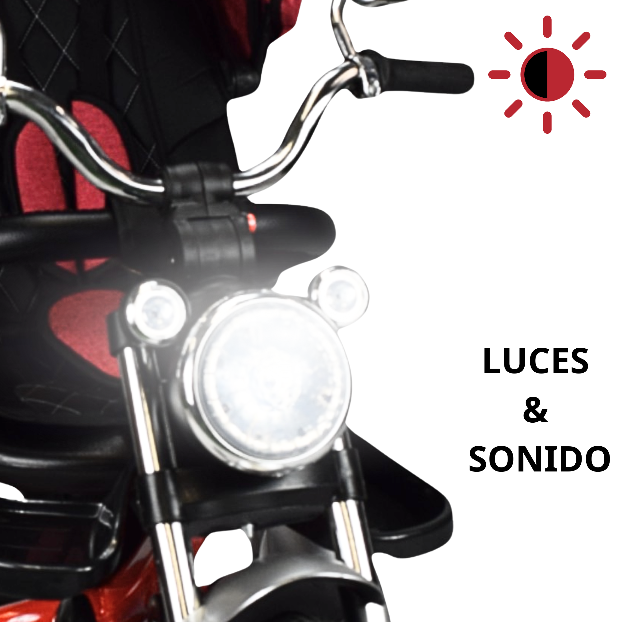 Foto 6 | Triciclo para Niños Asiento Reclinable Giratorio 360 Sonido Llanta Goma - Rojo