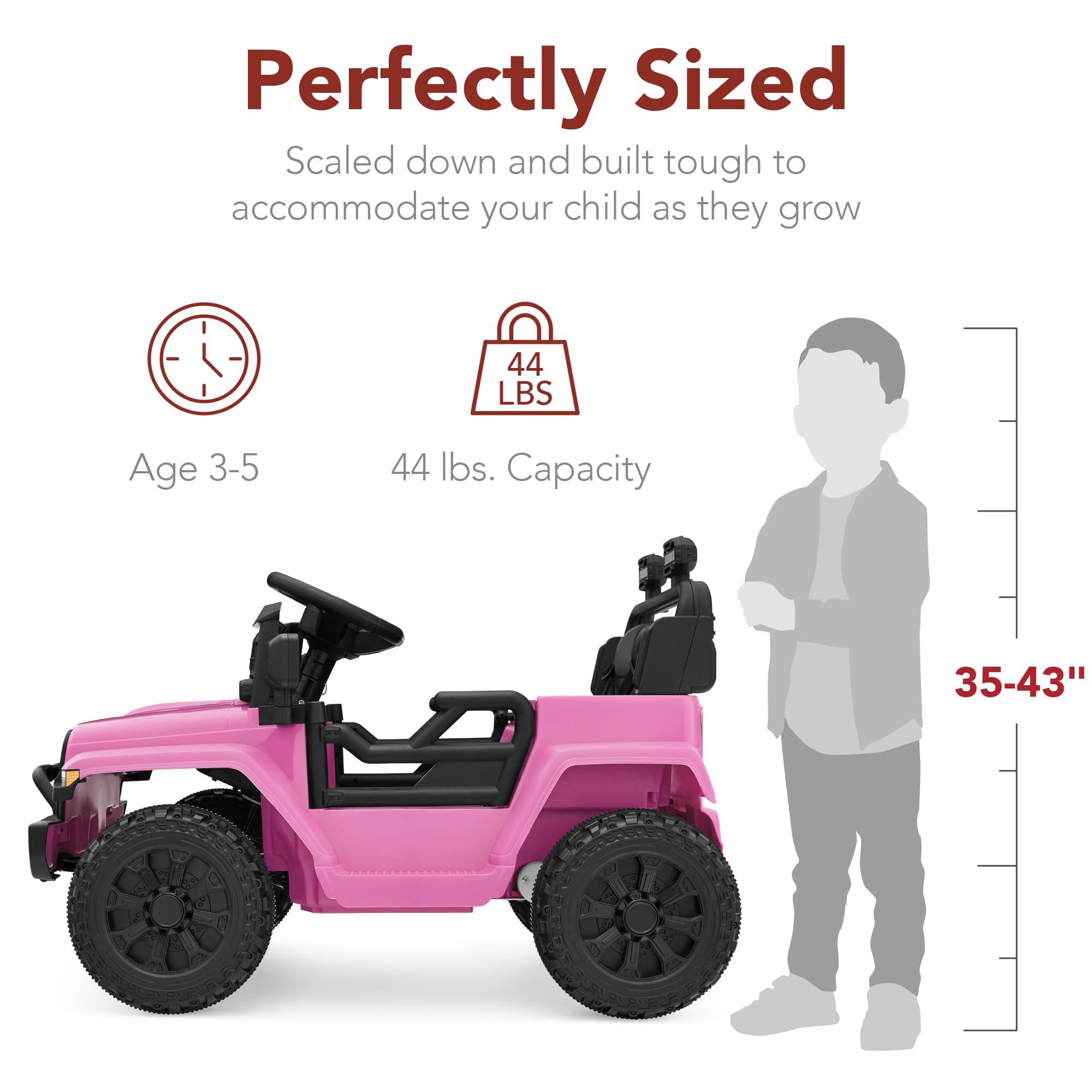 Foto 3 pulgar | Minicamión Ride On Toy Best Choice Products 6 V Rosa para Niños - Venta Internacional