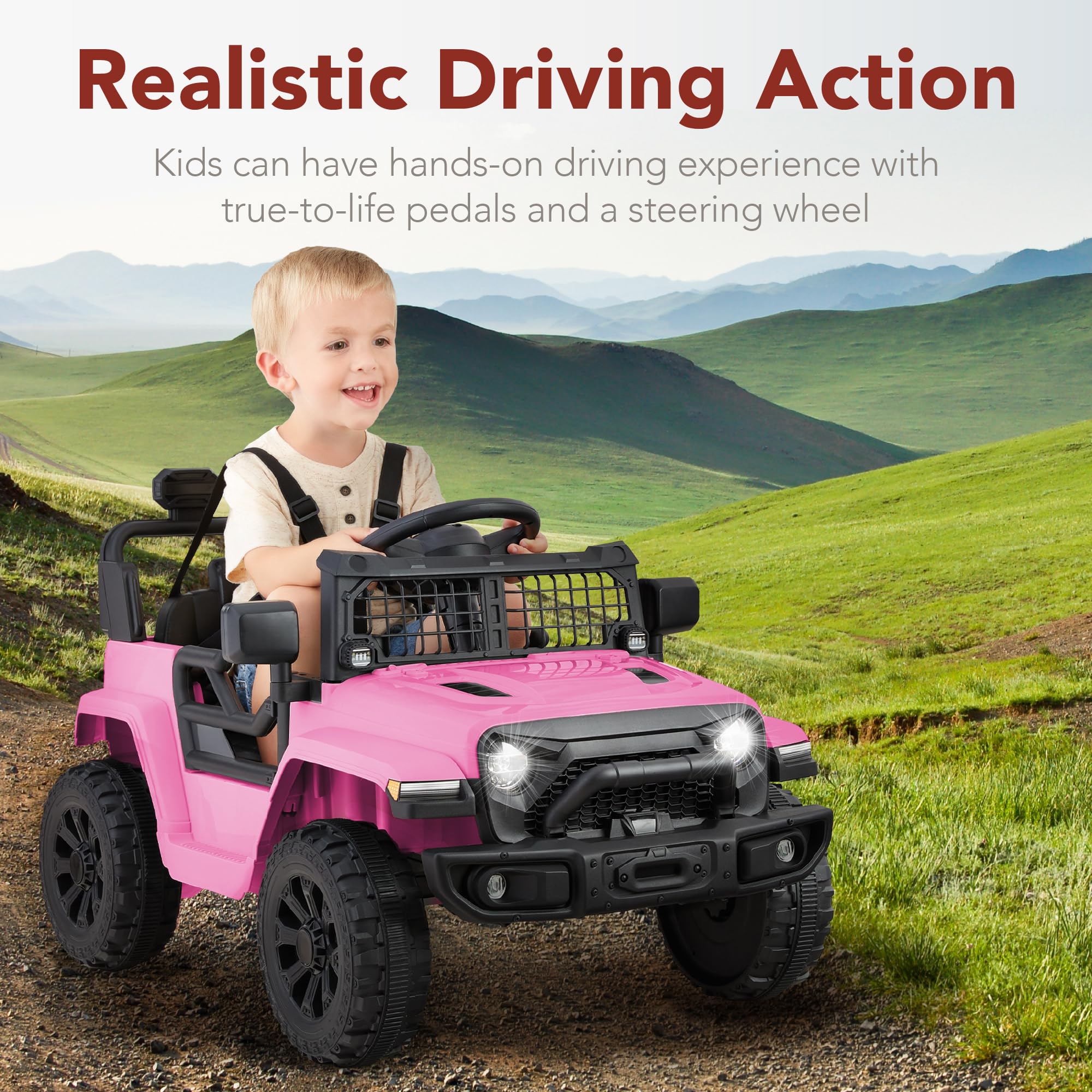 Foto 4 pulgar | Minicamión Ride On Toy Best Choice Products 6 V Rosa para Niños - Venta Internacional