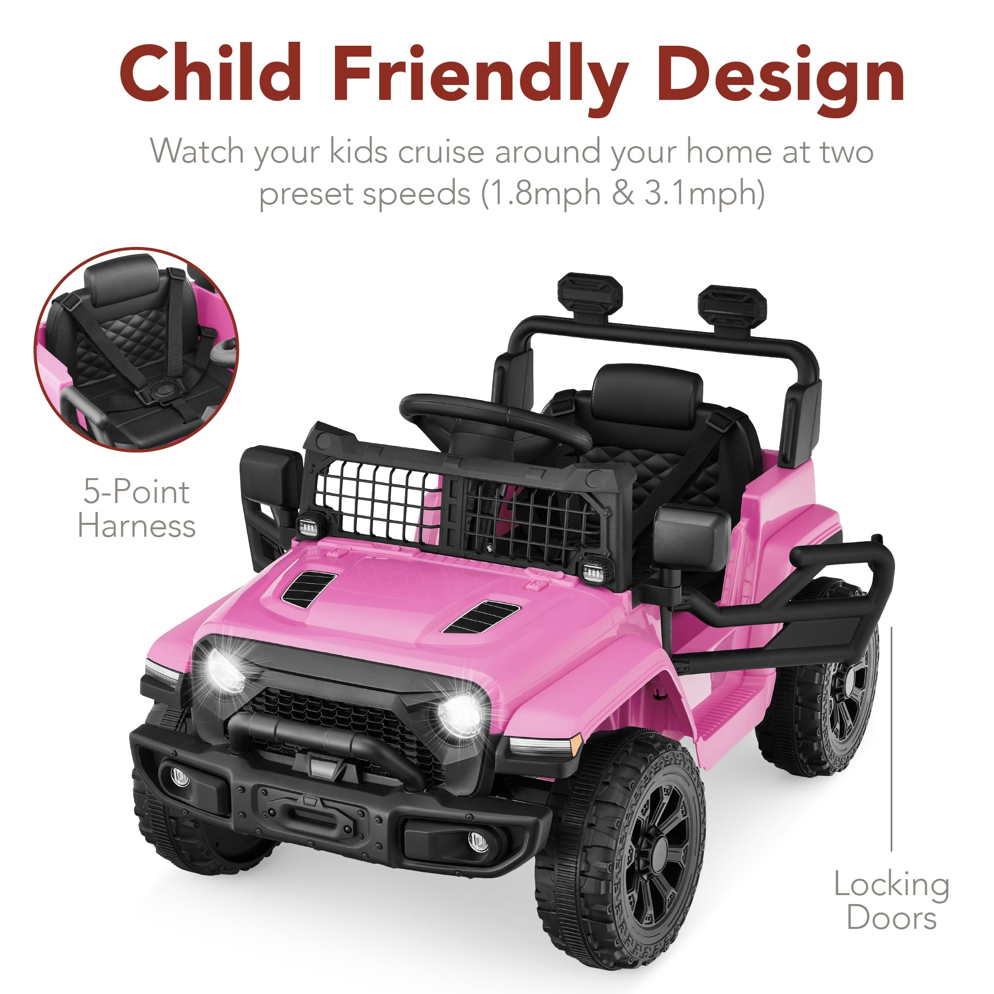 Foto 6 pulgar | Minicamión Ride On Toy Best Choice Products 6 V Rosa para Niños - Venta Internacional