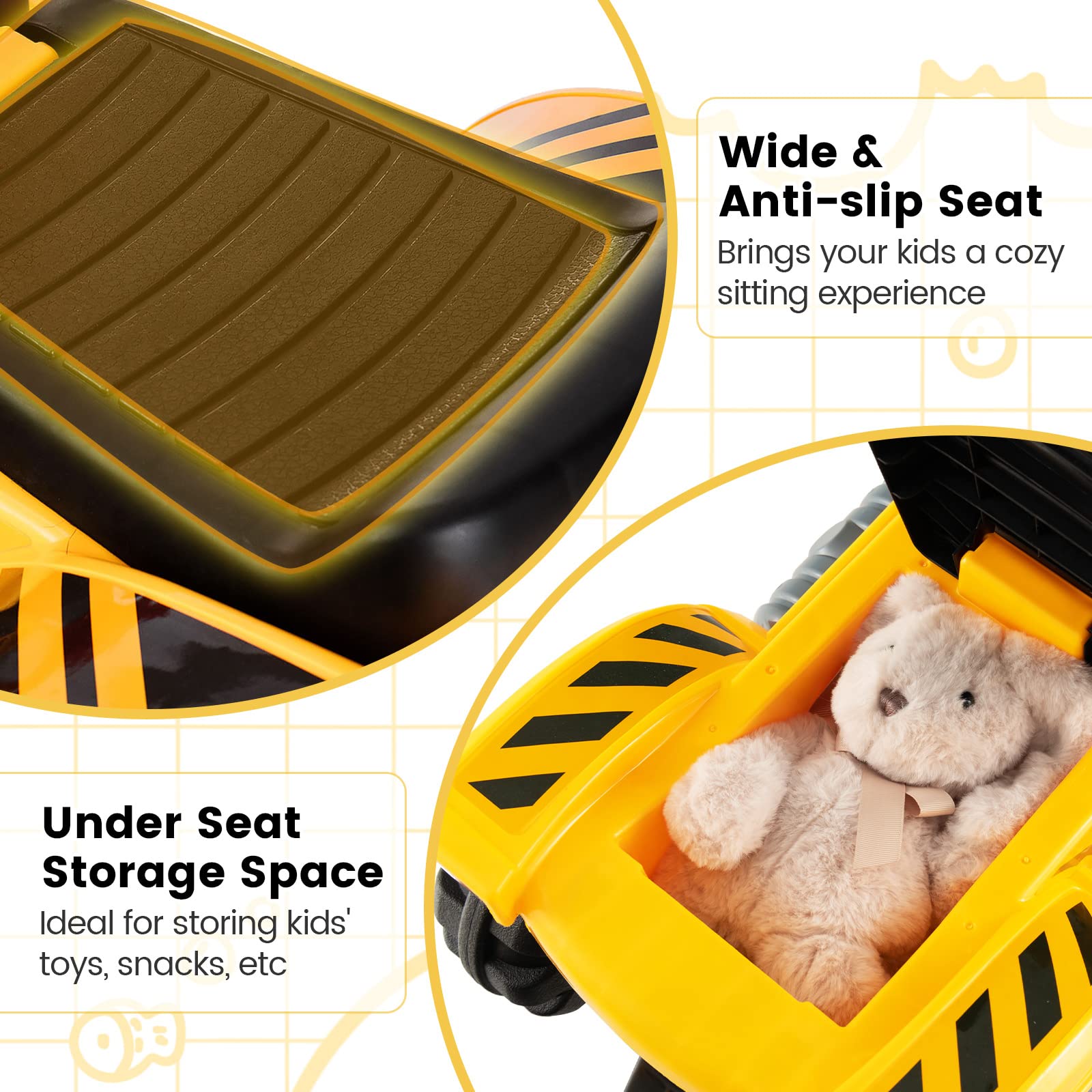 Foto 6 pulgar | Excavadora Ride On Construction Costzon Para Niños Con Casco Desde Hace Más De 3 Años - Venta Internacional.