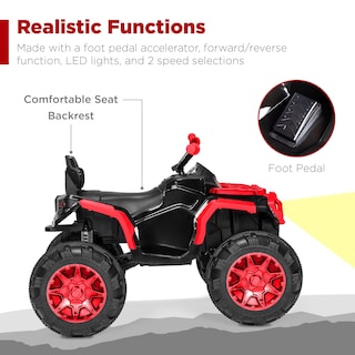 Foto 5 | Atv Eléctrico Best Choice 12 V con Bluetooth Rojo para Niños - Venta Internacional