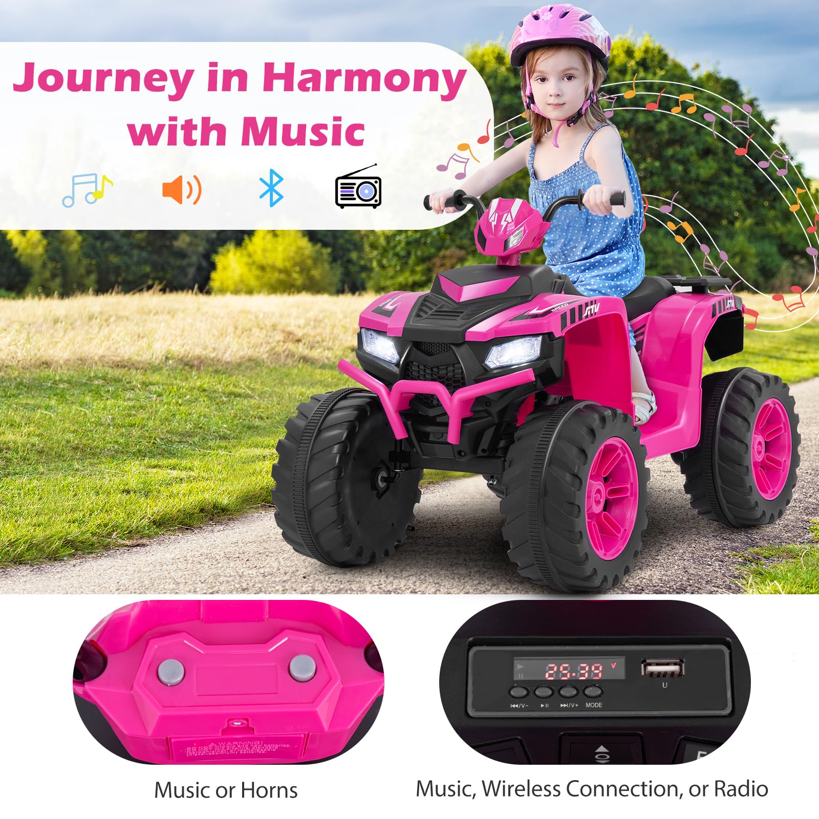 Foto 5 pulgar | Atv Eléctrico Costzon Para Niños De 3 A 8 Años, 24 V Con Música Y Luces - Venta Internacional.