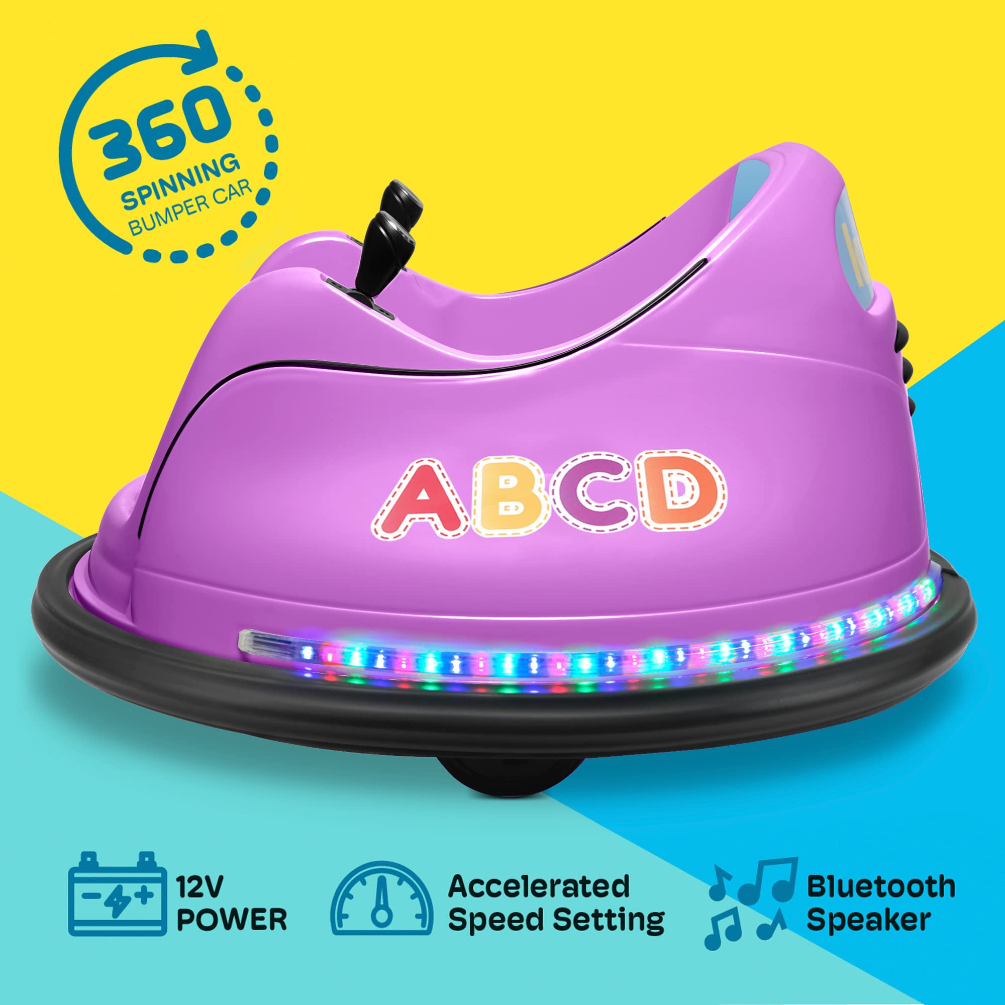Foto 3 pulgar | Coche Eléctrico Ride On Bumper Kidzone de 12 V Y 2 Velocidades para Niños de 1,5 A 6 - Venta Internacional