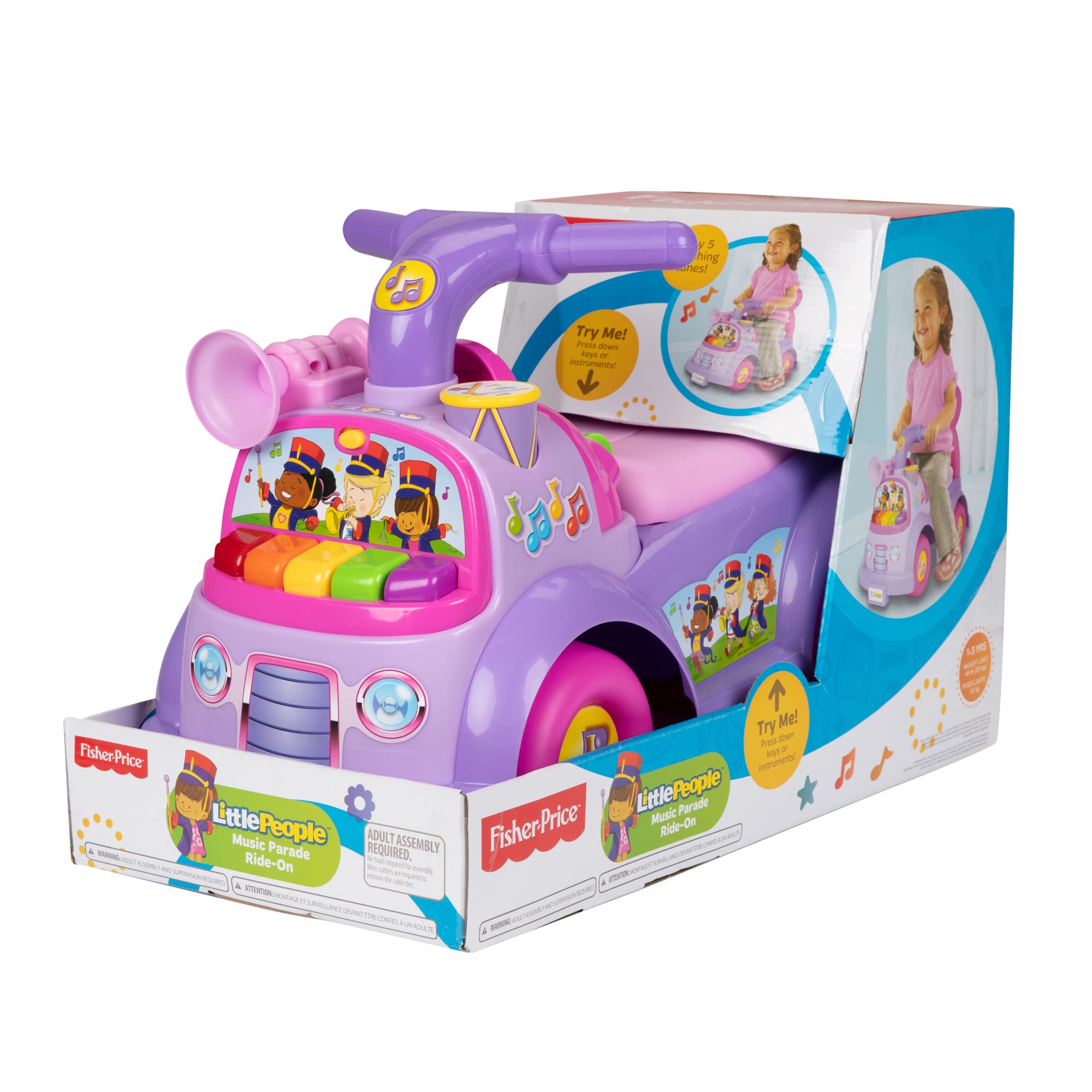 Foto 8 pulgar | Desfile Musical Ride-on Fisher-price Little People, Morado - Venta Internacional.